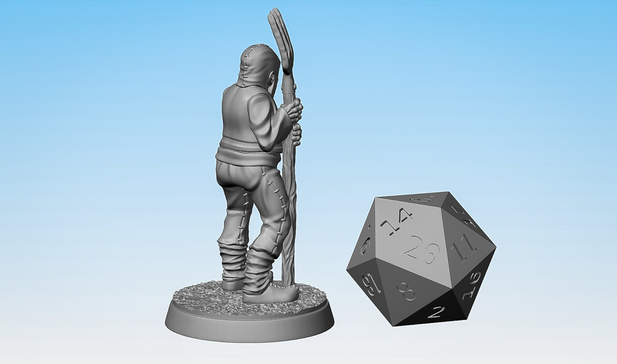 FARMER "Pitchfork" | Townsfolk Npc | Dungeons and Dragons | DnD | Pathfinder | Tabletop | RPG | Hero Size | 28 mm-Role Playing Miniatures