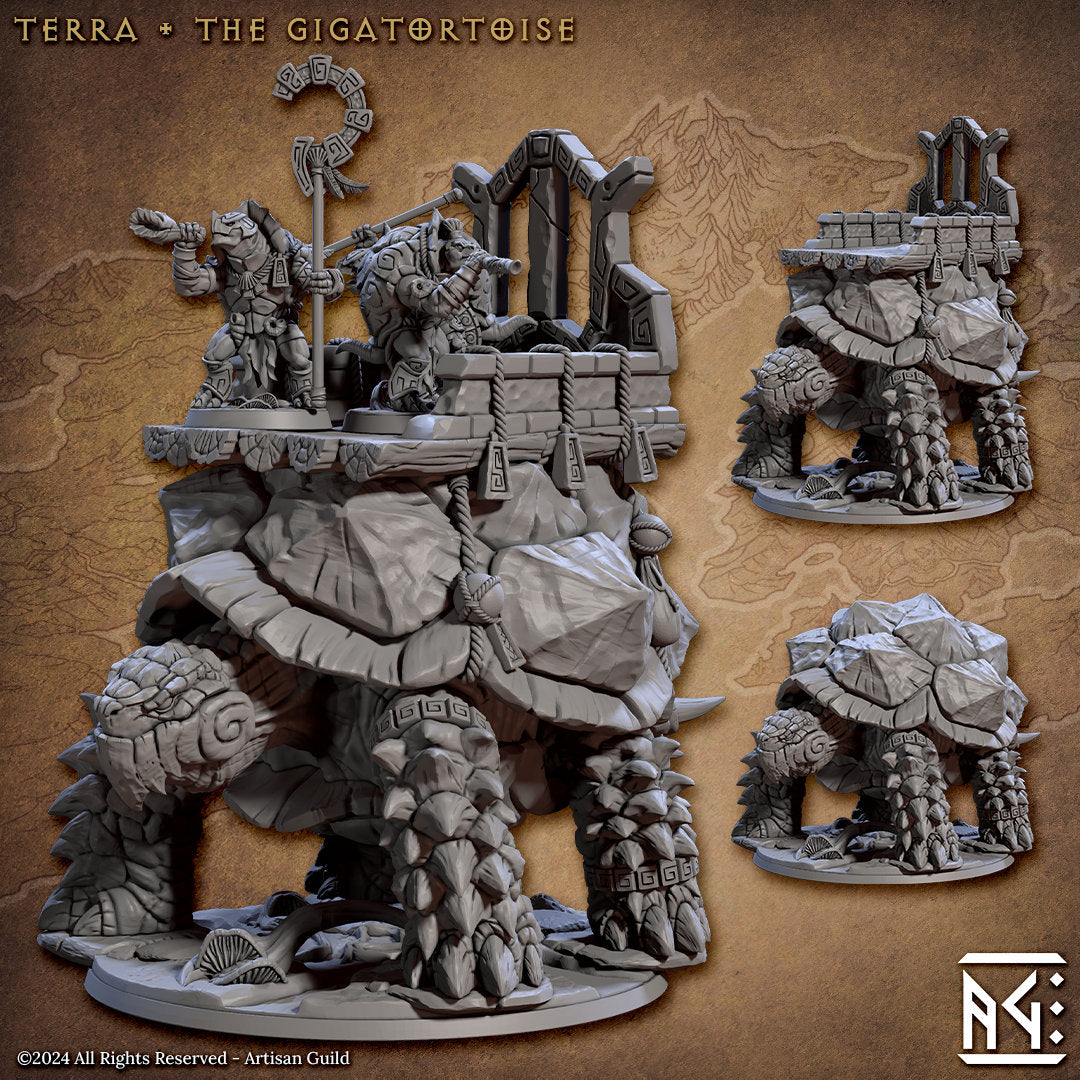 BOSS "Terra - the Gigatortoise" | Dungeons and Dragons | DnD 12K Print | Pathfinder | Tabletop | TTRPG | Wargaming | 28-32 mm-Role Playing Miniatures