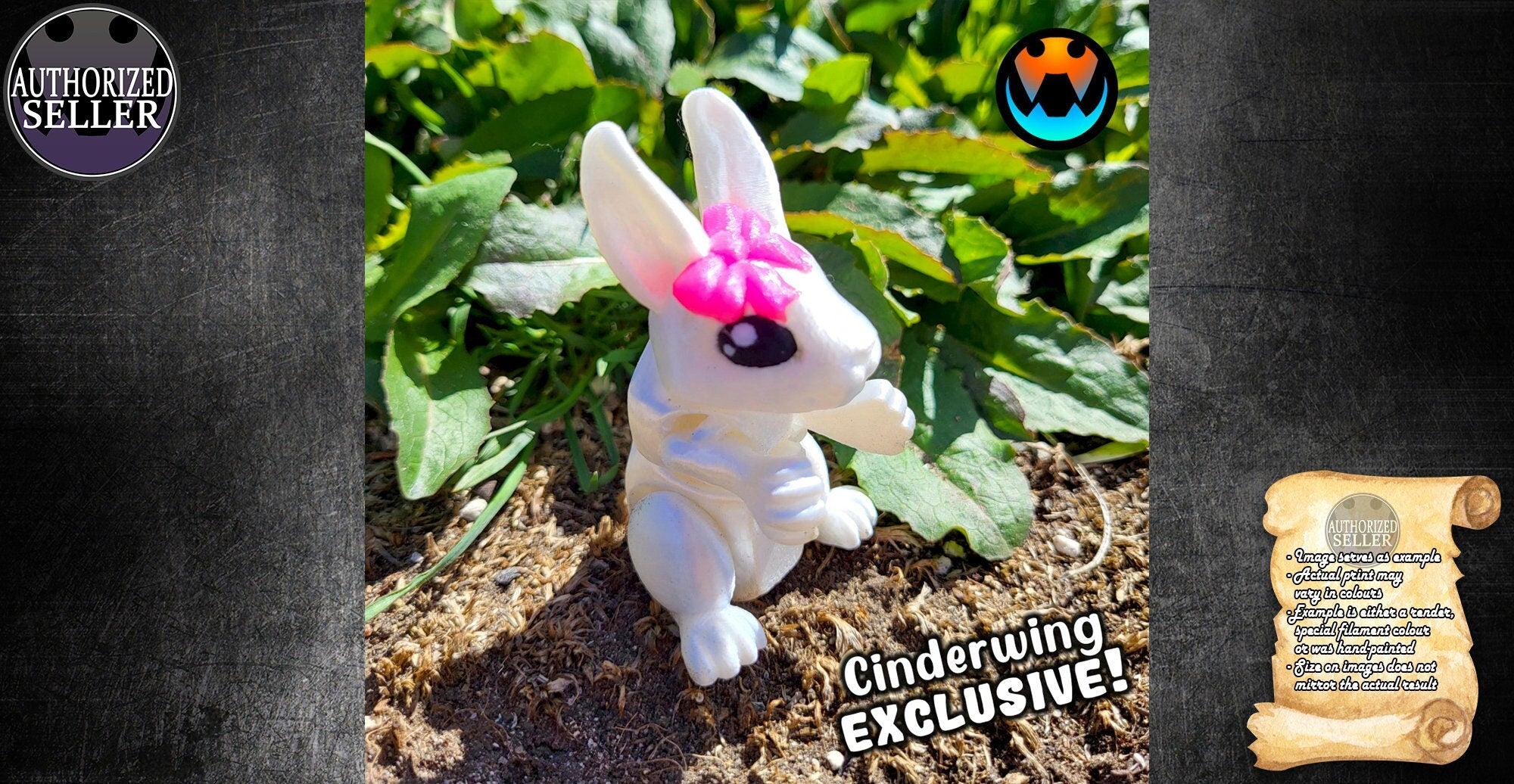 Tiny Bunny - Bow Version | ARTICULATED TOY | Toys | Fidget Toy | Accessoire | Collectible | Kids Toy | 3D Print | Made in Germany-Toys
