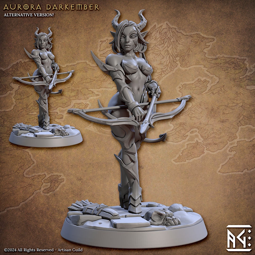 Satyr "Aurora" Ranger | Dungeons and Dragons | DnD 12K Print | Pathfinder | Tabletop | 28-32 mm | Wargaming-Role Playing Miniatures