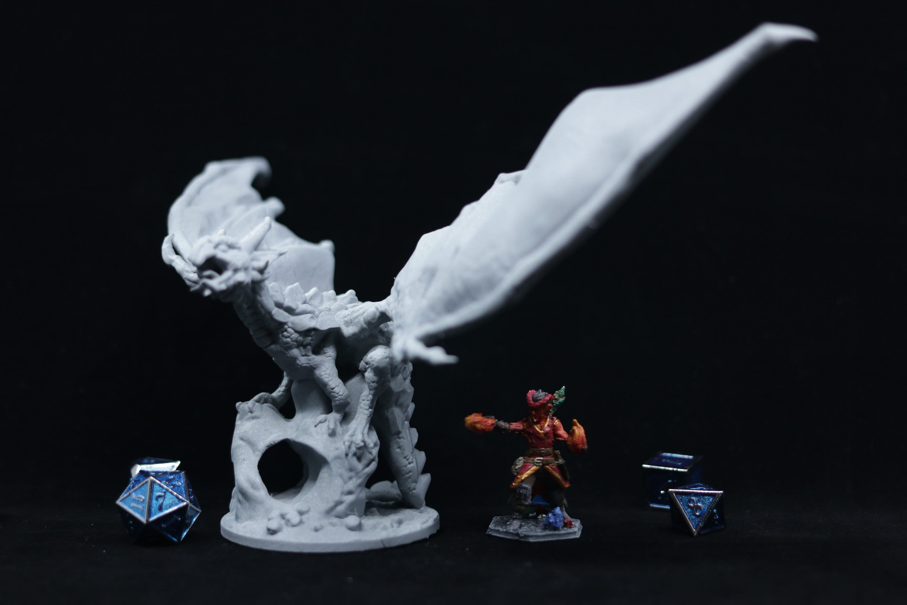 FIRE DRAGON | Dungeons and Dragons | DnD | Pathfinder | Tabletop | RPG | Hero Size | 28 mm-Role Playing Miniatures