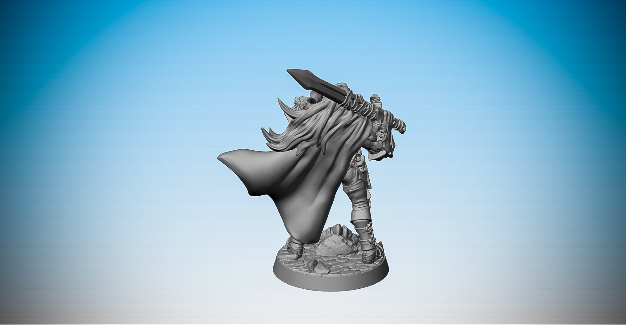 WARRIOR "Sigfrido Dragonbane" | Dungeons and Dragons | DnD | Pathfinder | Tabletop | RPG | Hero Size | 28 mm-Role Playing Miniatures