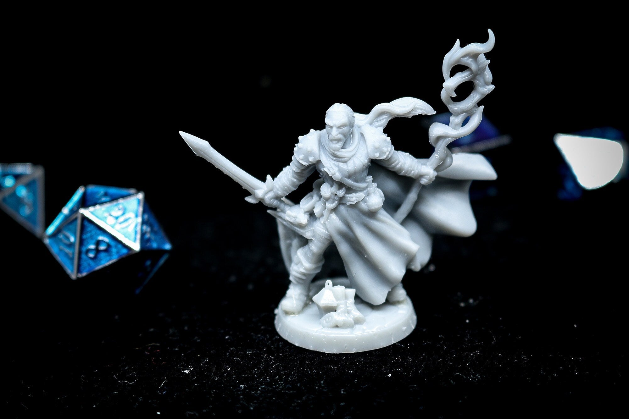 HUMAN WARLOCK "Wappellious Spellbrush" | Dungeons and Dragons | DnD | Pathfinder | Tabletop | RPG | Hero Size | 28 mm-Role Playing Miniatures