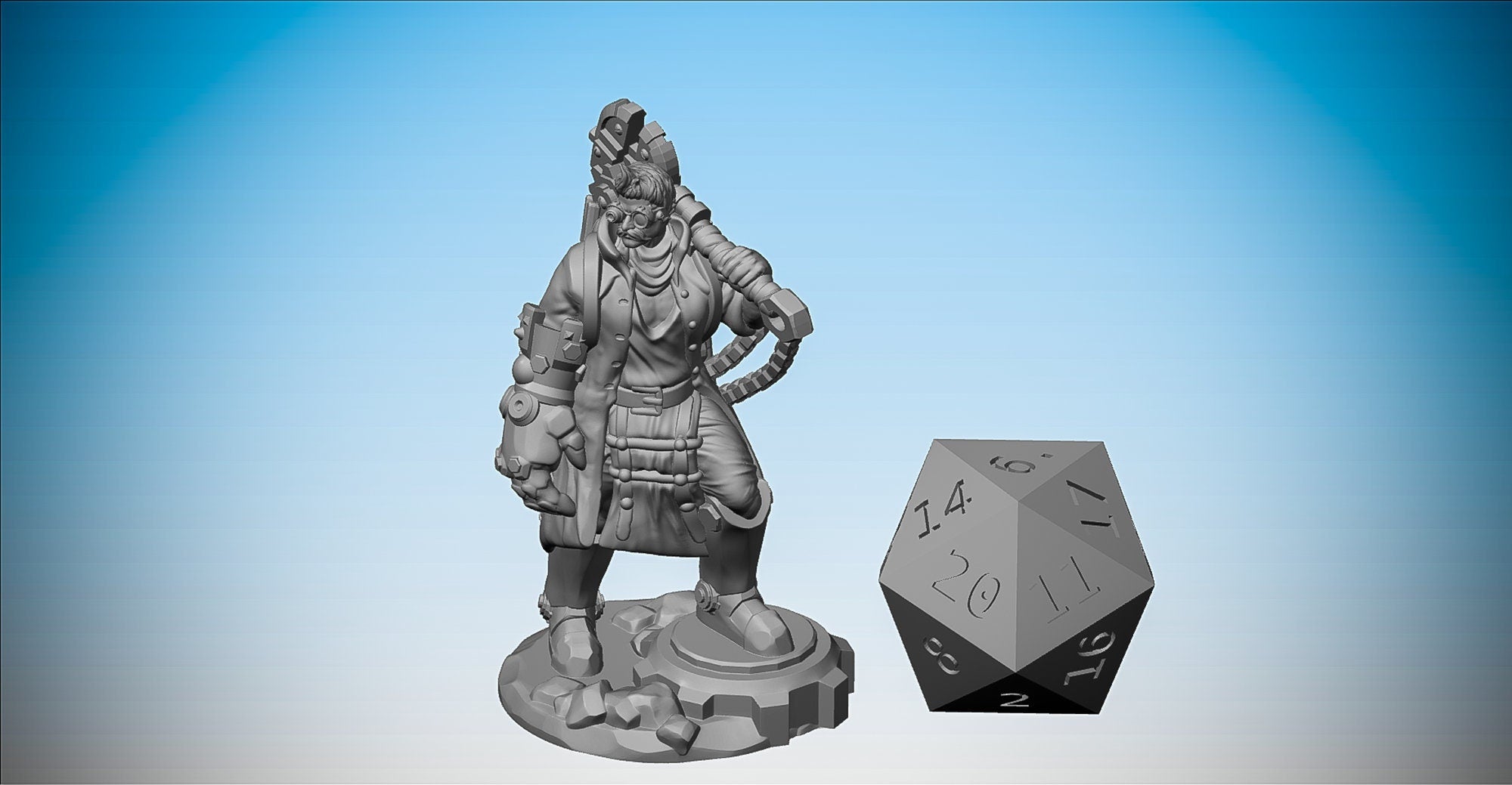 THE ARTIFICER | Dungeons and Dragons | DnD | Pathfinder | Tabletop | RPG | Hero Size | 28 mm-Role Playing Miniatures