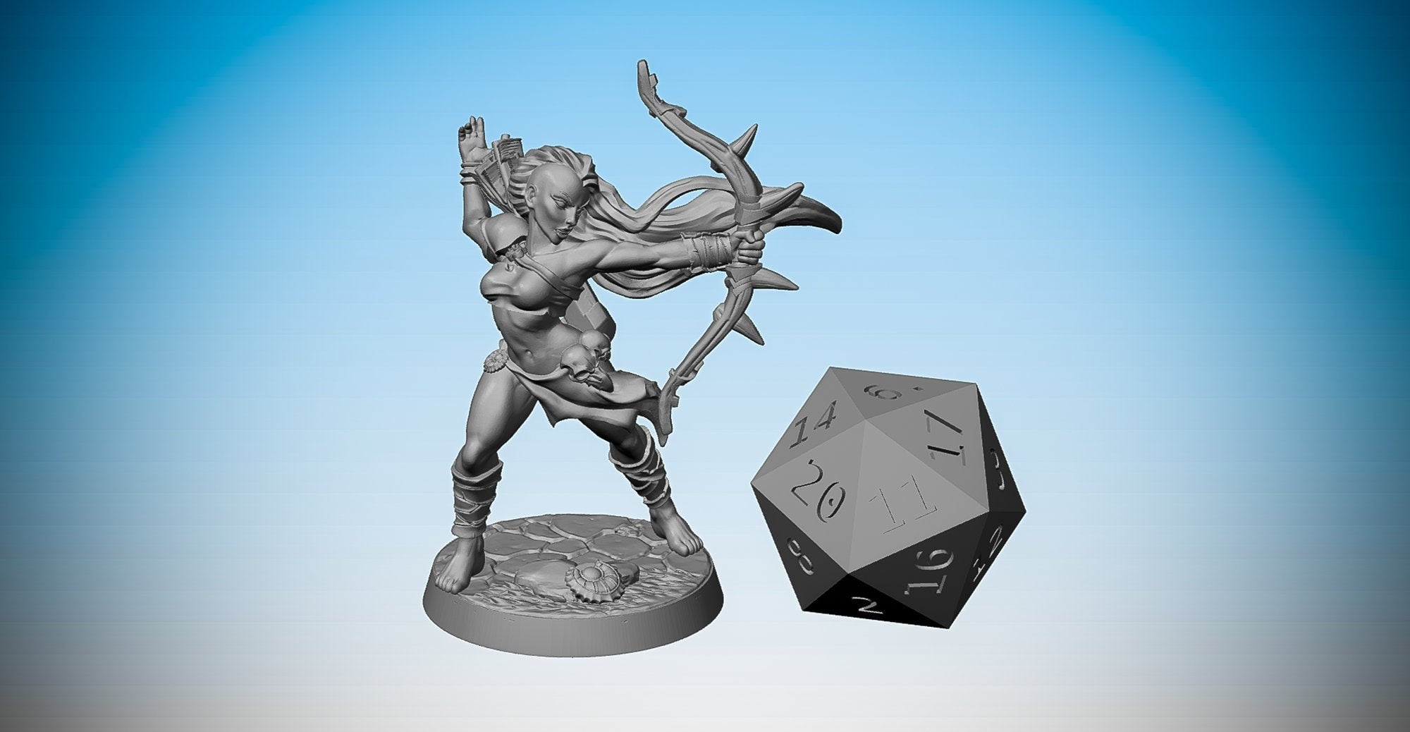 AMAZON ARCHER #03 of #03-Role Playing Miniatures
