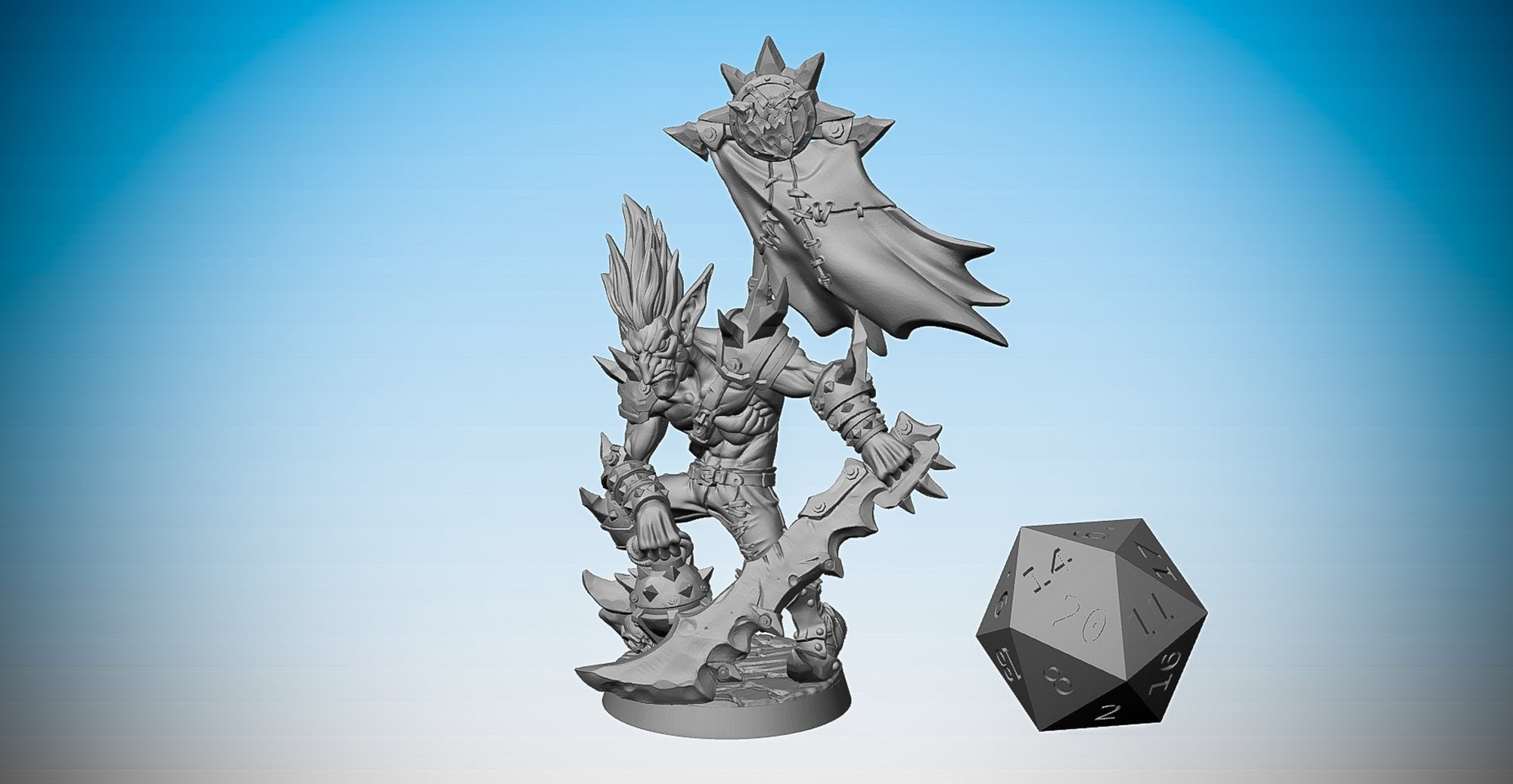 GOBLIN BOSS "Dzwingo the Tallest" | Dungeons and Dragons | DnD | Pathfinder | Tabletop | RPG | Hero Size | 28 mm-Role Playing Miniatures