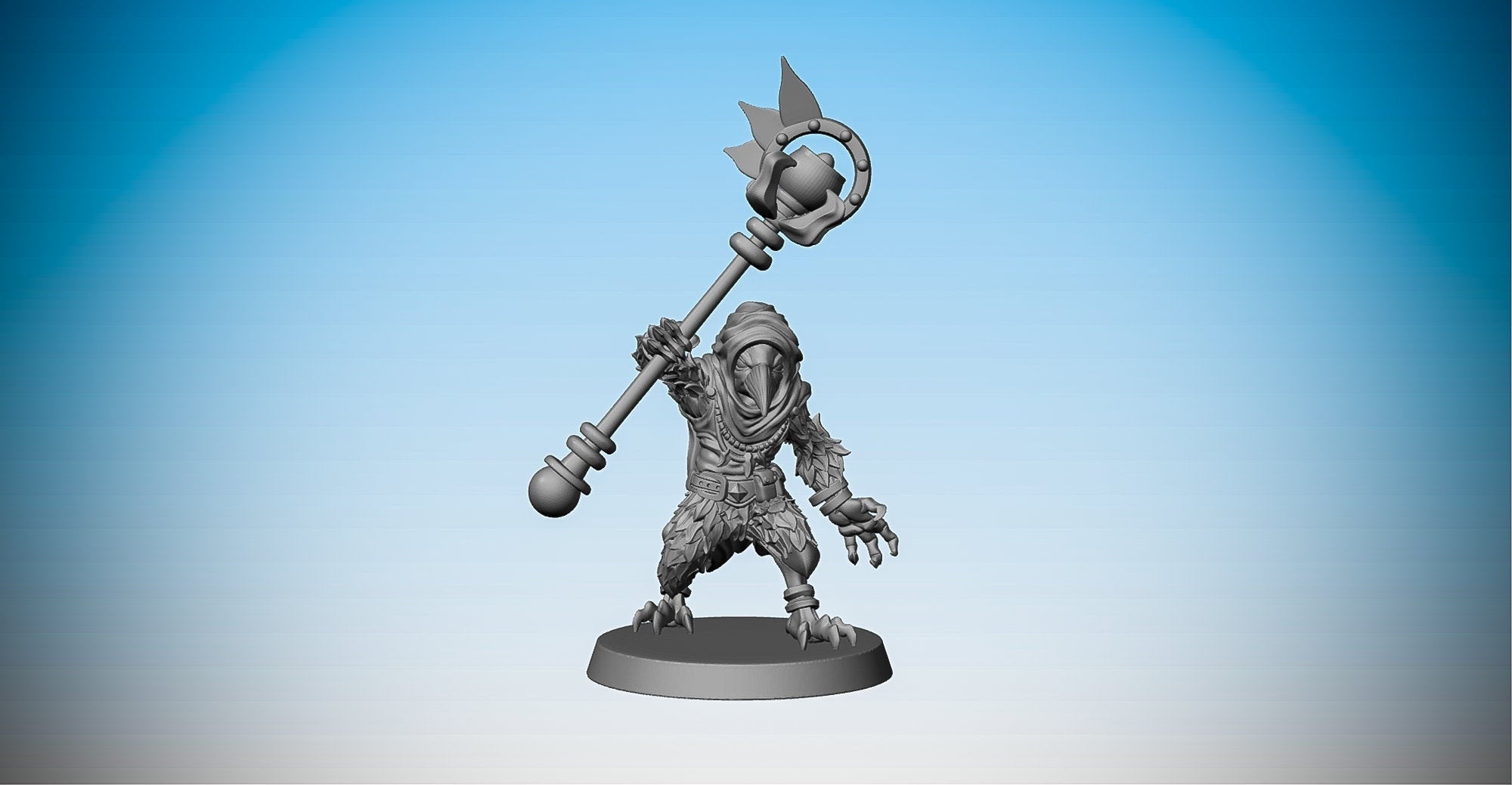 KENKU SPELLCASTER | Dungeons and Dragons | DnD | Pathfinder | Tabletop | RPG | Hero Size | 28 mm-Role Playing Miniatures