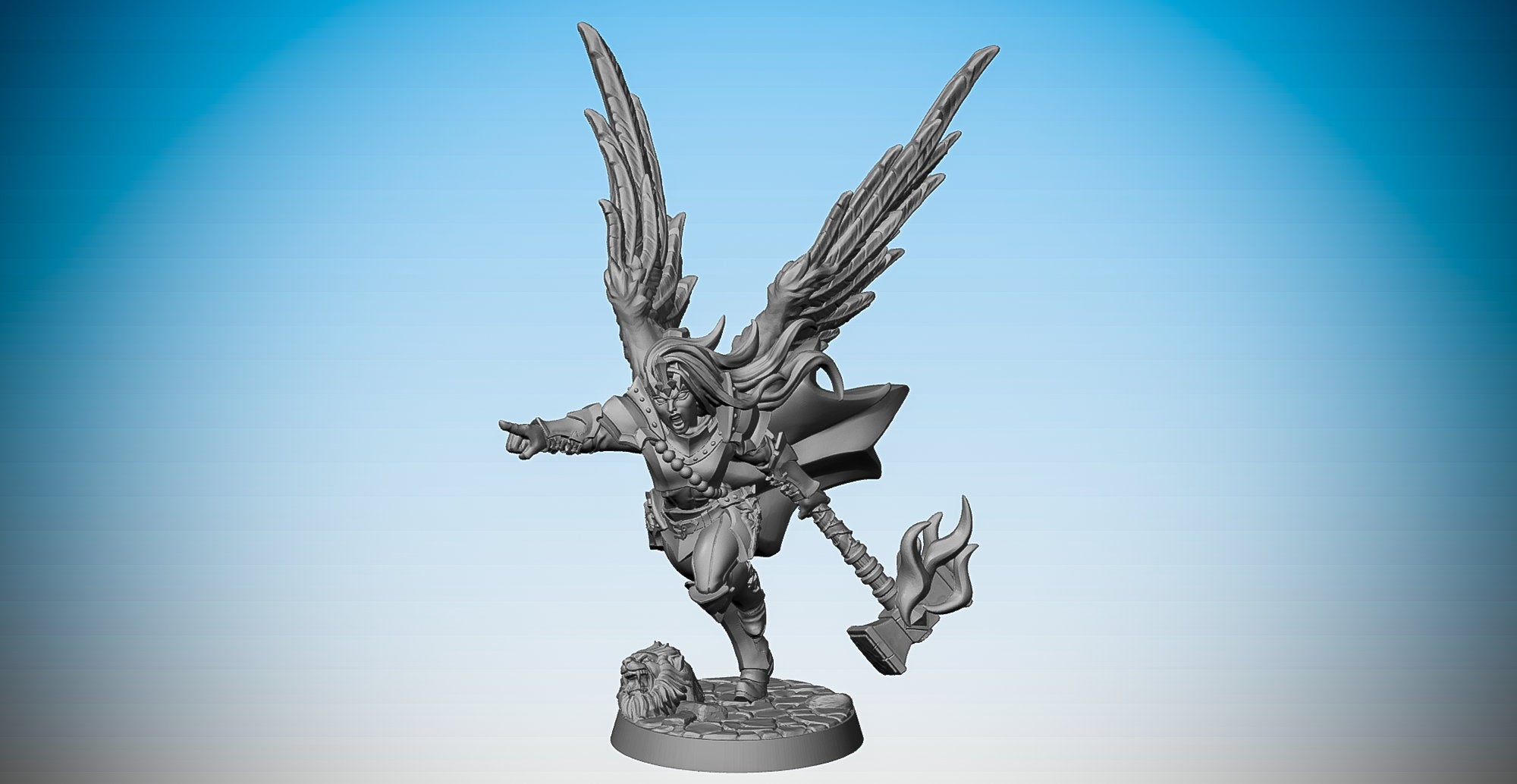 ANGEL WARRIOR "Morgana the Ascended"-Role Playing Miniatures
