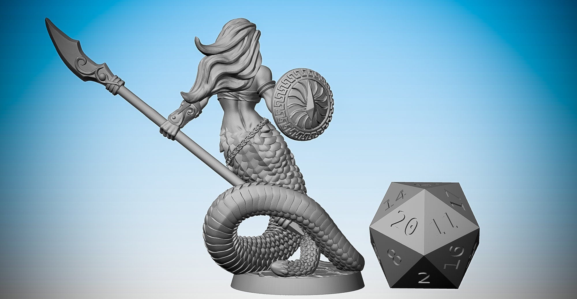 YUAN-TI Serpentfolk "Spear Master" (2 versions) | Dungeons and Dragons | DnD | Pathfinder | Tabletop | RPG | Hero Size | 28 mm-Role Playing Miniatures
