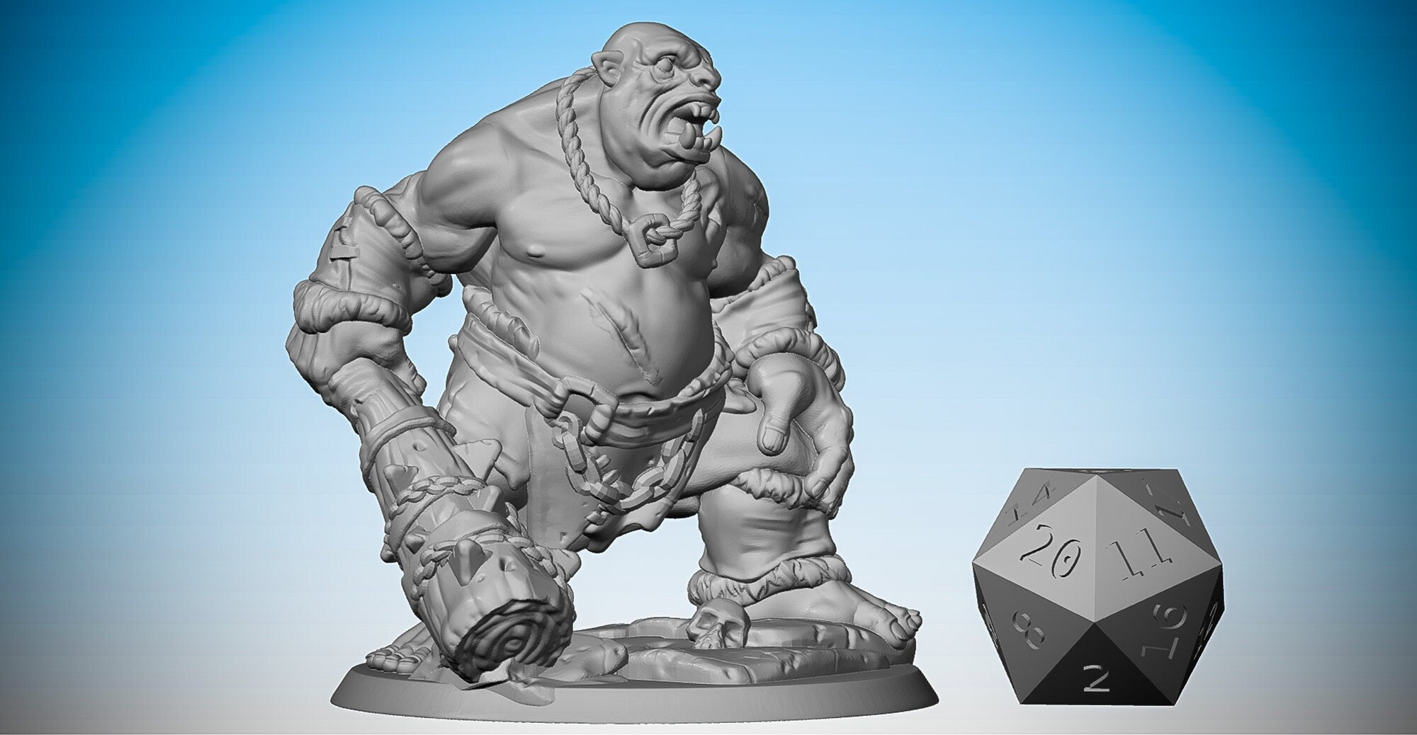 OGRE "BONEBREAKER" | Dungeons and Dragons | DnD | Pathfinder | Tabletop | RPG | Hero Size | 28 mm-Role Playing Miniatures