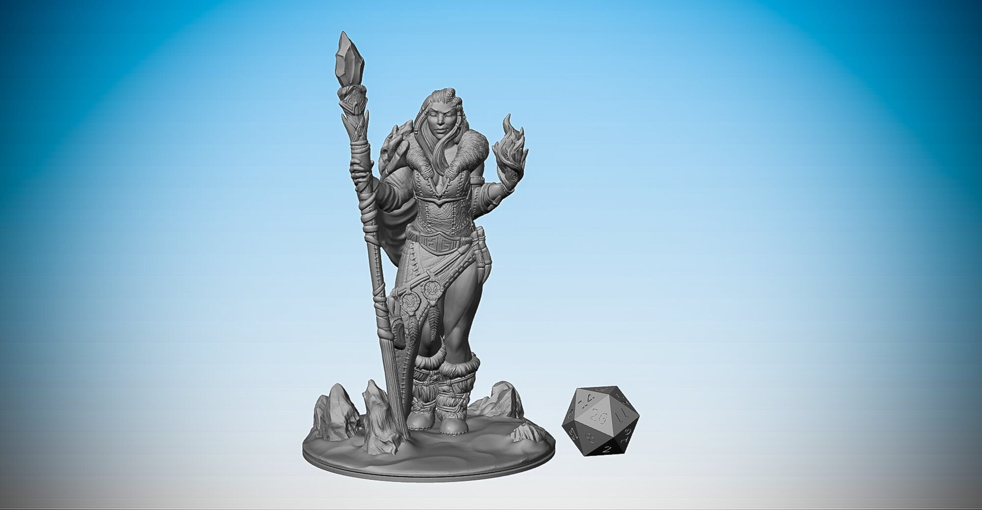 FROST GIANT Female 2. Versions | Dungeons and Dragons | DnD | Pathfinder | Tabletop | RPG | Hero Size | 28 mm-Role Playing Miniatures