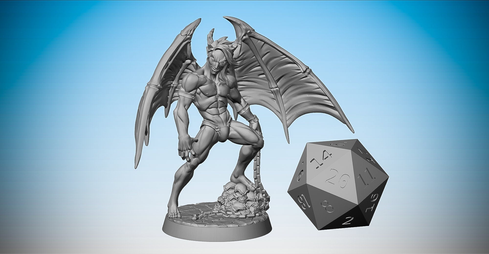 INCUBUS DEMON "Vanos" | Dungeons and Dragons | DnD | Pathfinder | Tabletop | RPG | Hero Size | 28 mm-Role Playing Miniatures