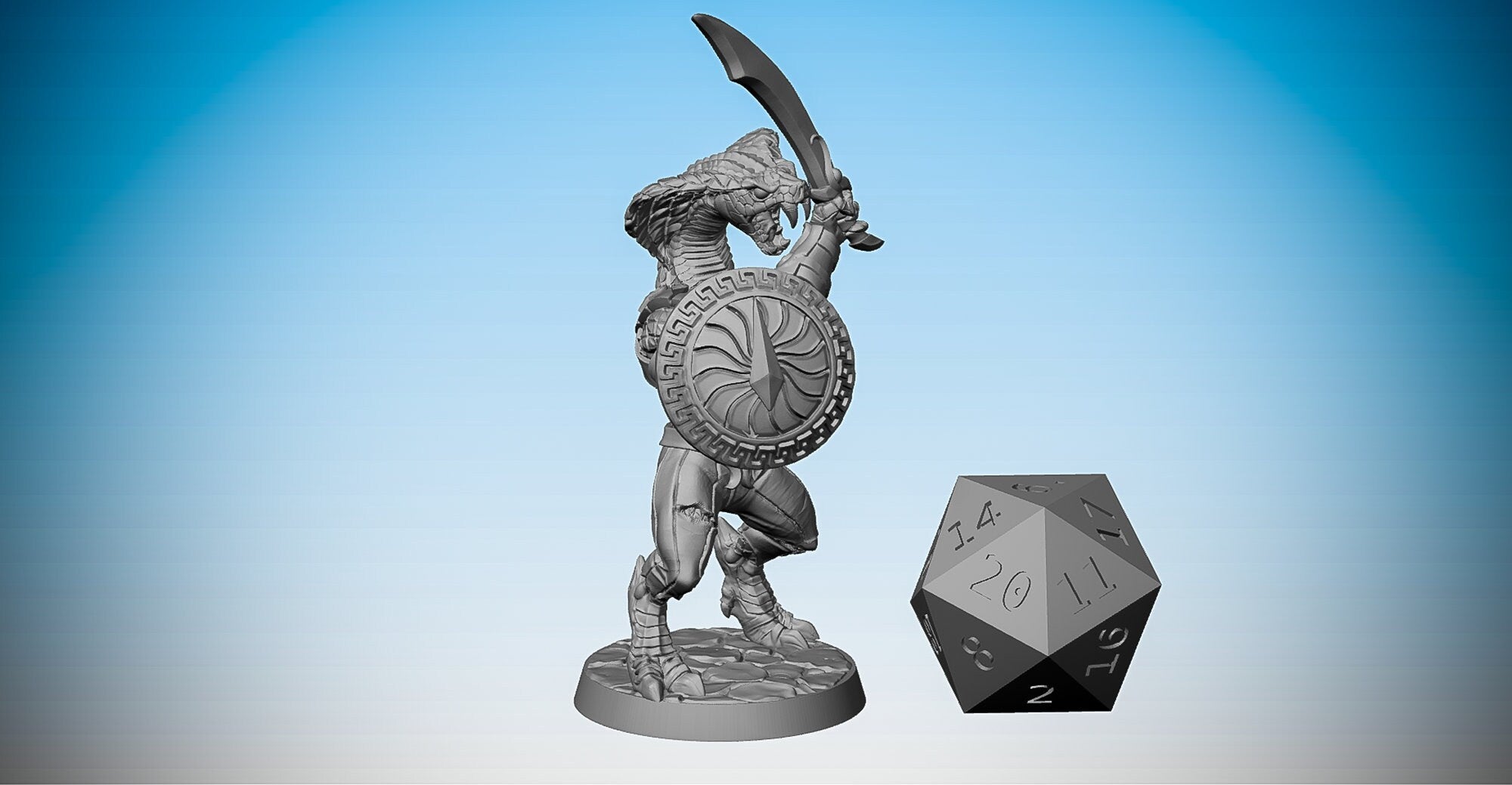 YUAN-TI Serpentfolk "Striker" | Dungeons and Dragons | DnD | Pathfinder | Tabletop | RPG | Hero Size | 28 mm-Role Playing Miniatures