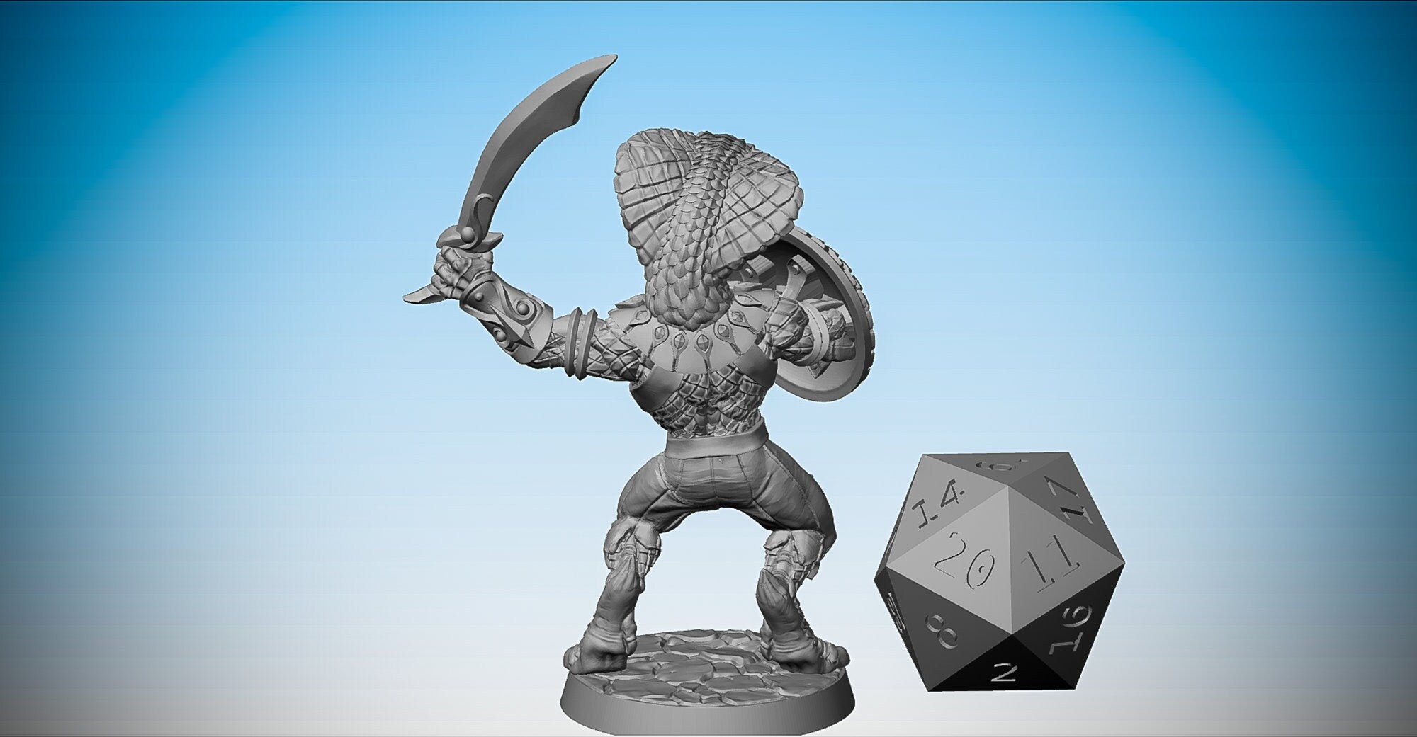 YUAN-TI Serpentfolk "Striker" | Dungeons and Dragons | DnD | Pathfinder | Tabletop | RPG | Hero Size | 28 mm-Role Playing Miniatures