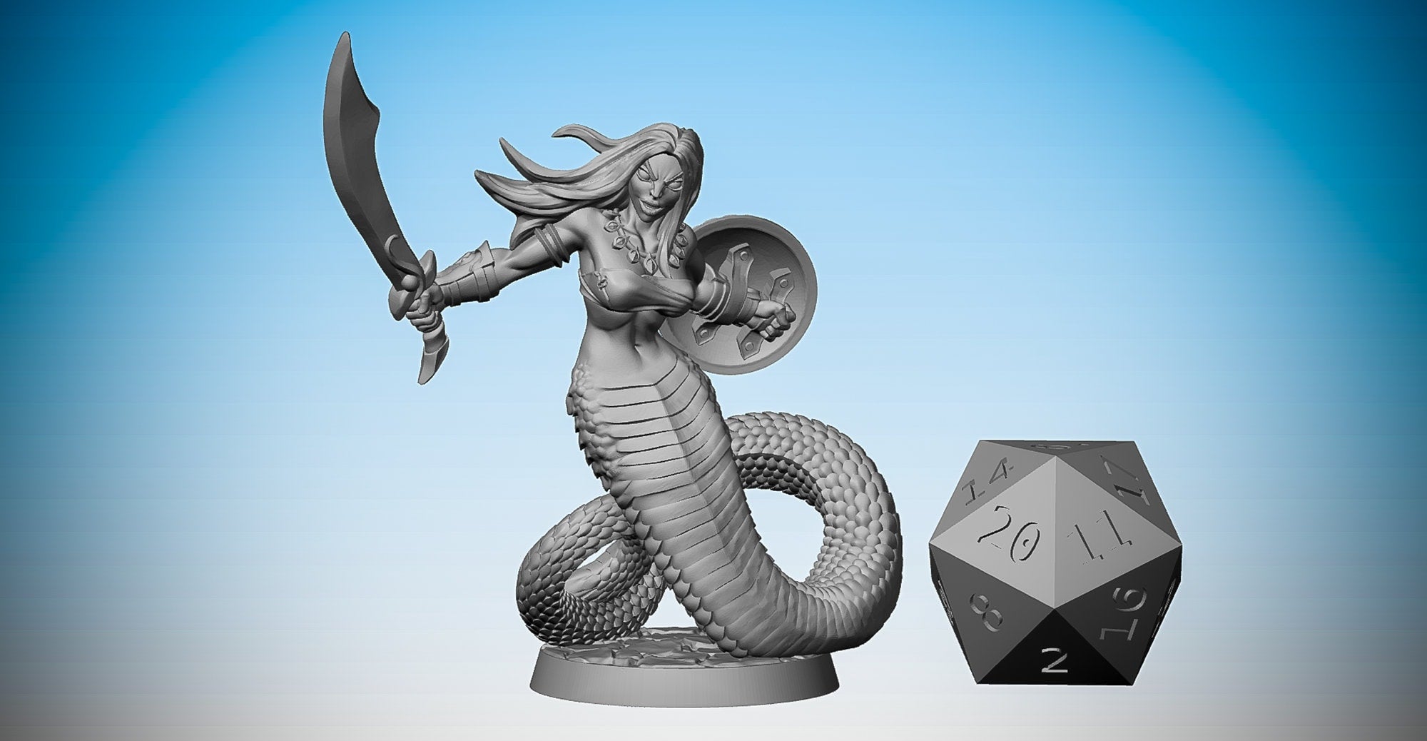 YUAN-TI Serpentfolk "Bladedancer" (2 versions)-Role Playing Miniatures