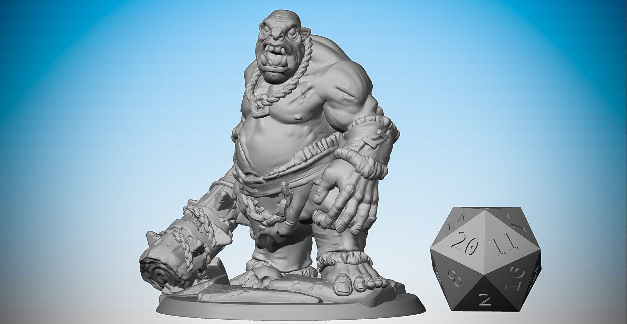OGRE "BONEBREAKER" | Dungeons and Dragons | DnD | Pathfinder | Tabletop | RPG | Hero Size | 28 mm-Role Playing Miniatures