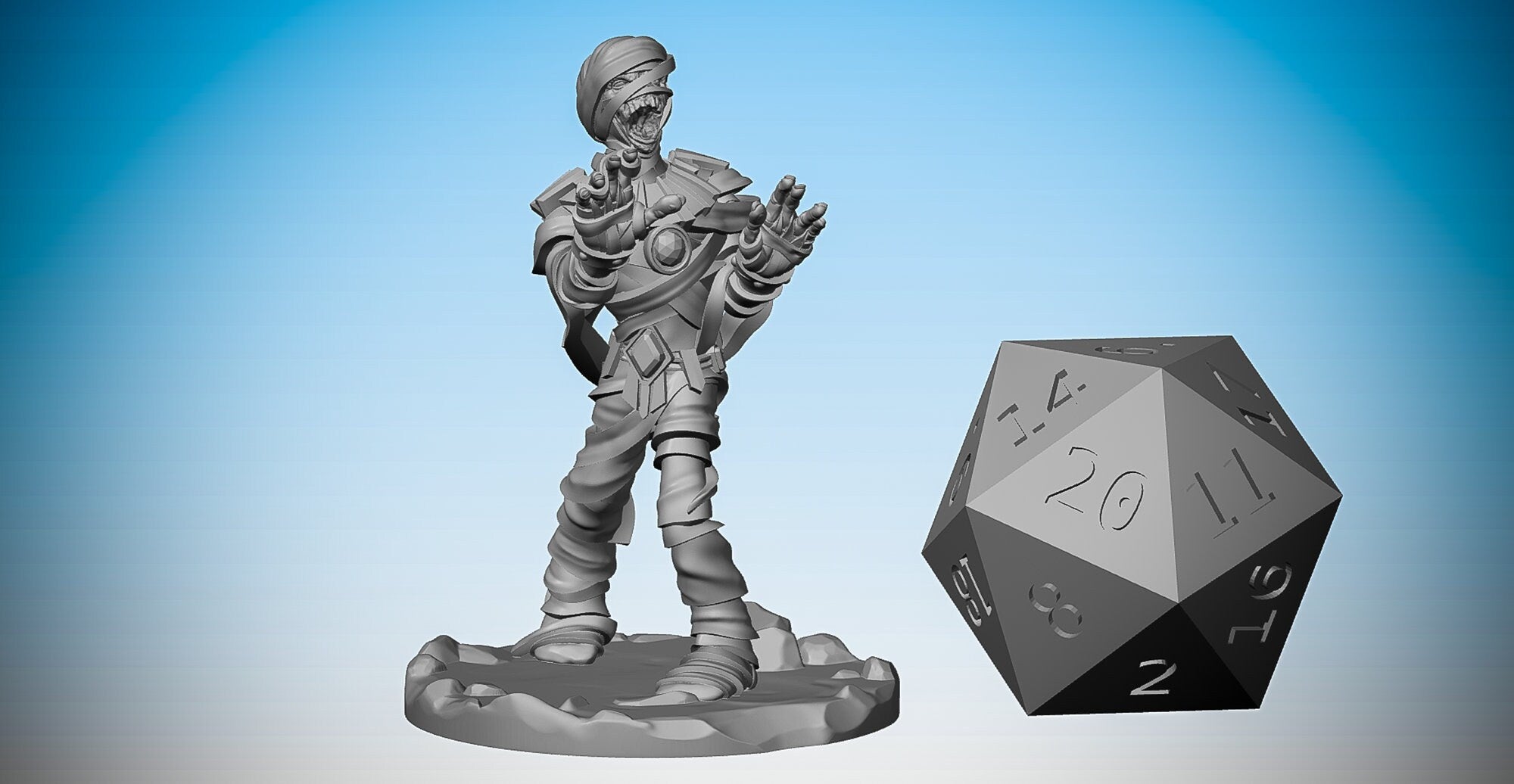MUMMY LORD | Dungeons and Dragons | DnD | Pathfinder | Tabletop | RPG | Hero Size | 28 mm-Role Playing Miniatures