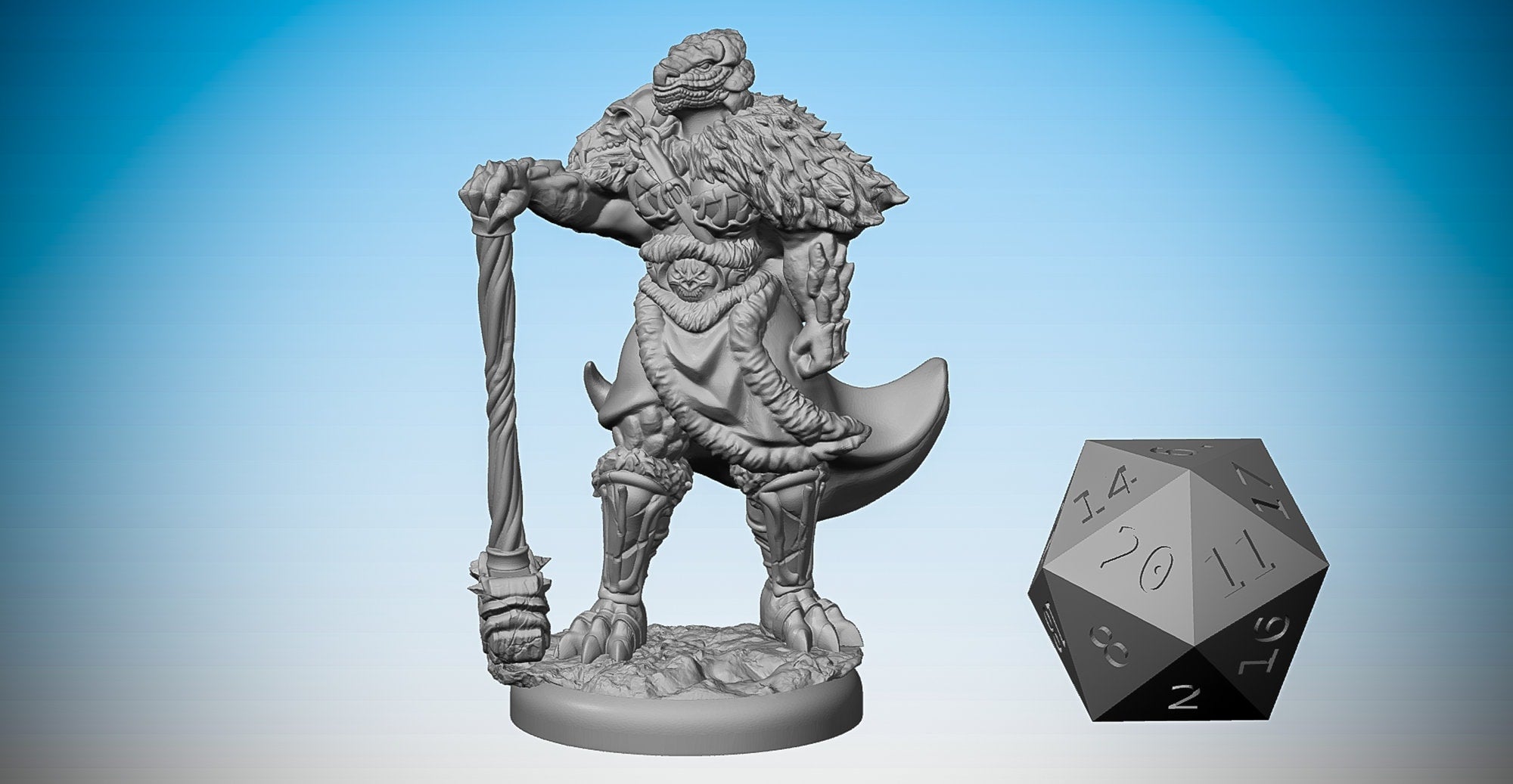 DRAGONBORN "Fighter Barbarian" | Dungeons and Dragons | DnD | Pathfinder | Tabletop | RPG | Hero Size | 28 mm-Role Playing Miniatures