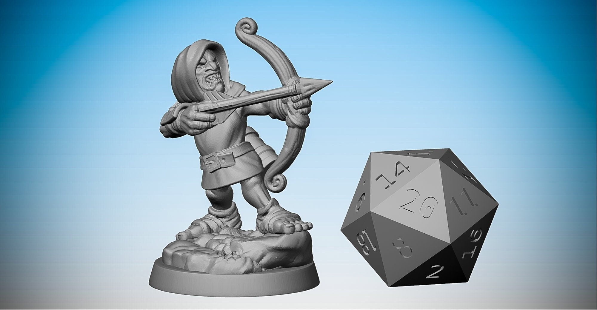 GOBLIN "Archer" | Dungeons and Dragons | DnD | Pathfinder | Tabletop | RPG | Hero Size | 28 mm-Role Playing Miniatures
