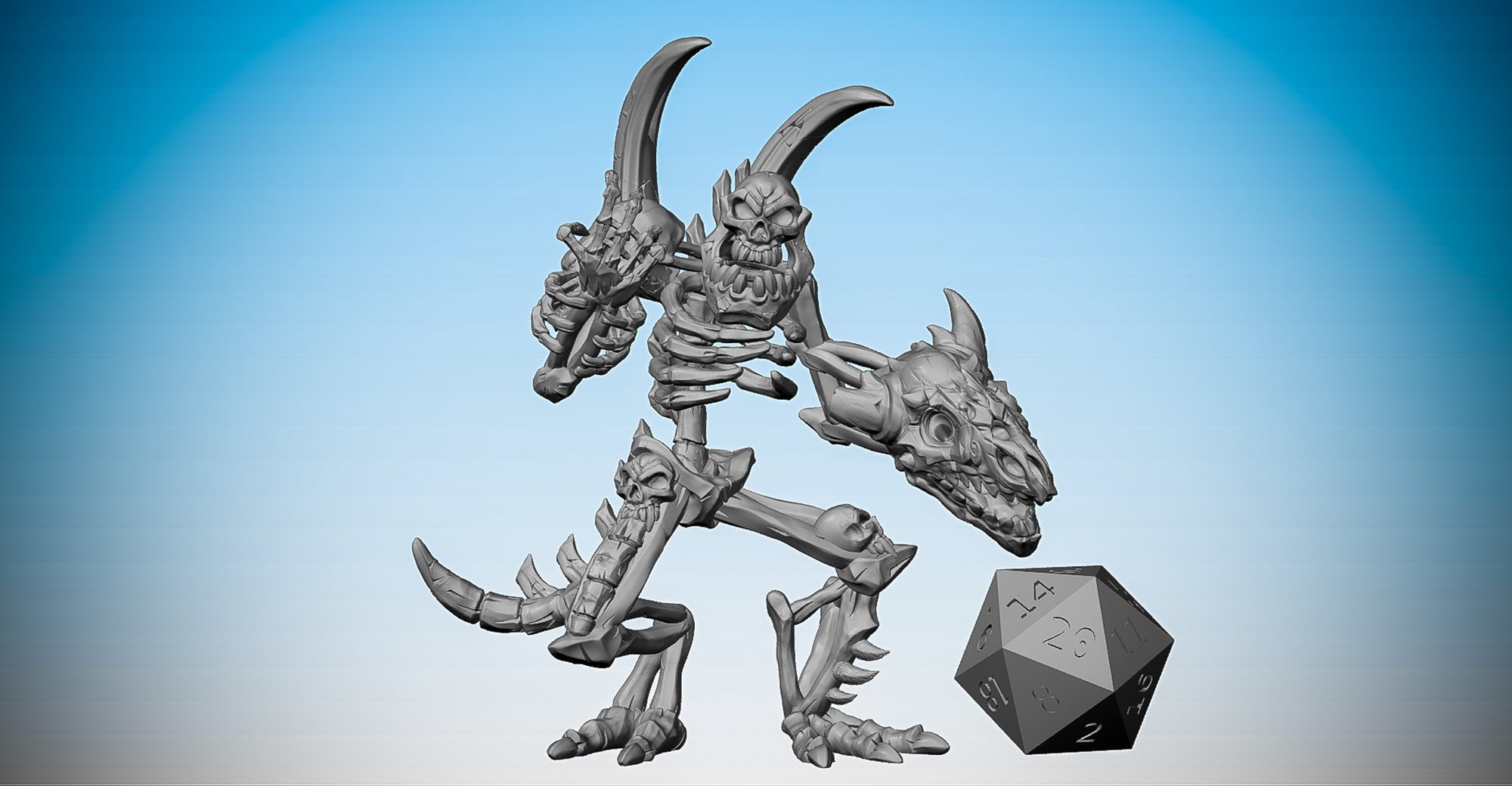 BONE GOLEM "Dragonfist" | Dungeons and Dragons | DnD | Pathfinder | Tabletop | RPG | Hero Size | 28 mm-Role Playing Miniatures
