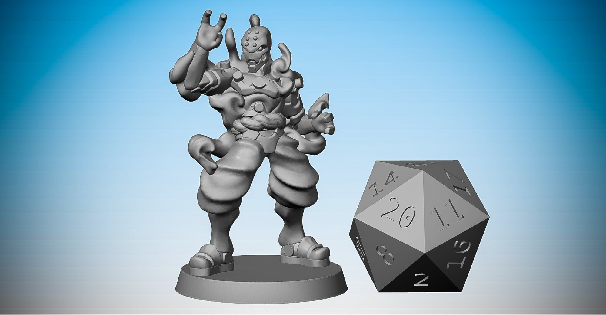 WARFORGED MONK "Lightning"-Role Playing Miniatures