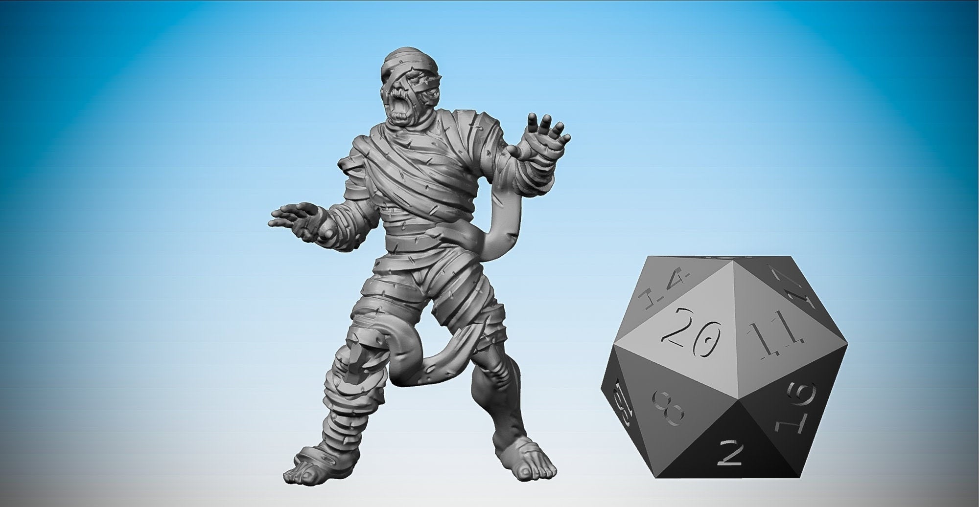 ELDER MUMMY | Dungeons and Dragons | DnD | Pathfinder | Tabletop | RPG | Hero Size | 28 mm-Role Playing Miniatures