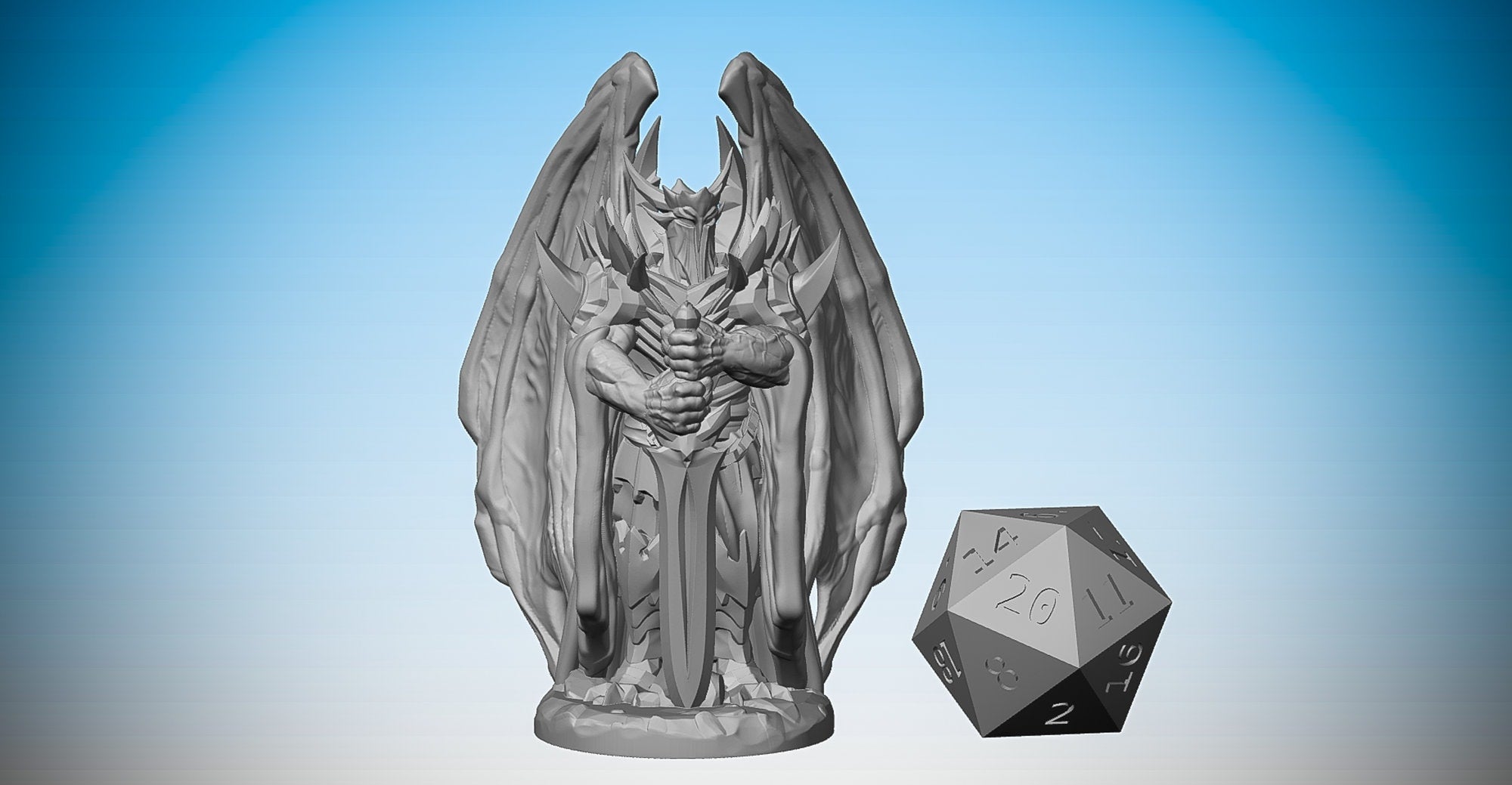 DEVIL KNIGHT | Dungeons and Dragons | DnD | Pathfinder | Tabletop | RPG | Hero Size | 28 mm-Role Playing Miniatures
