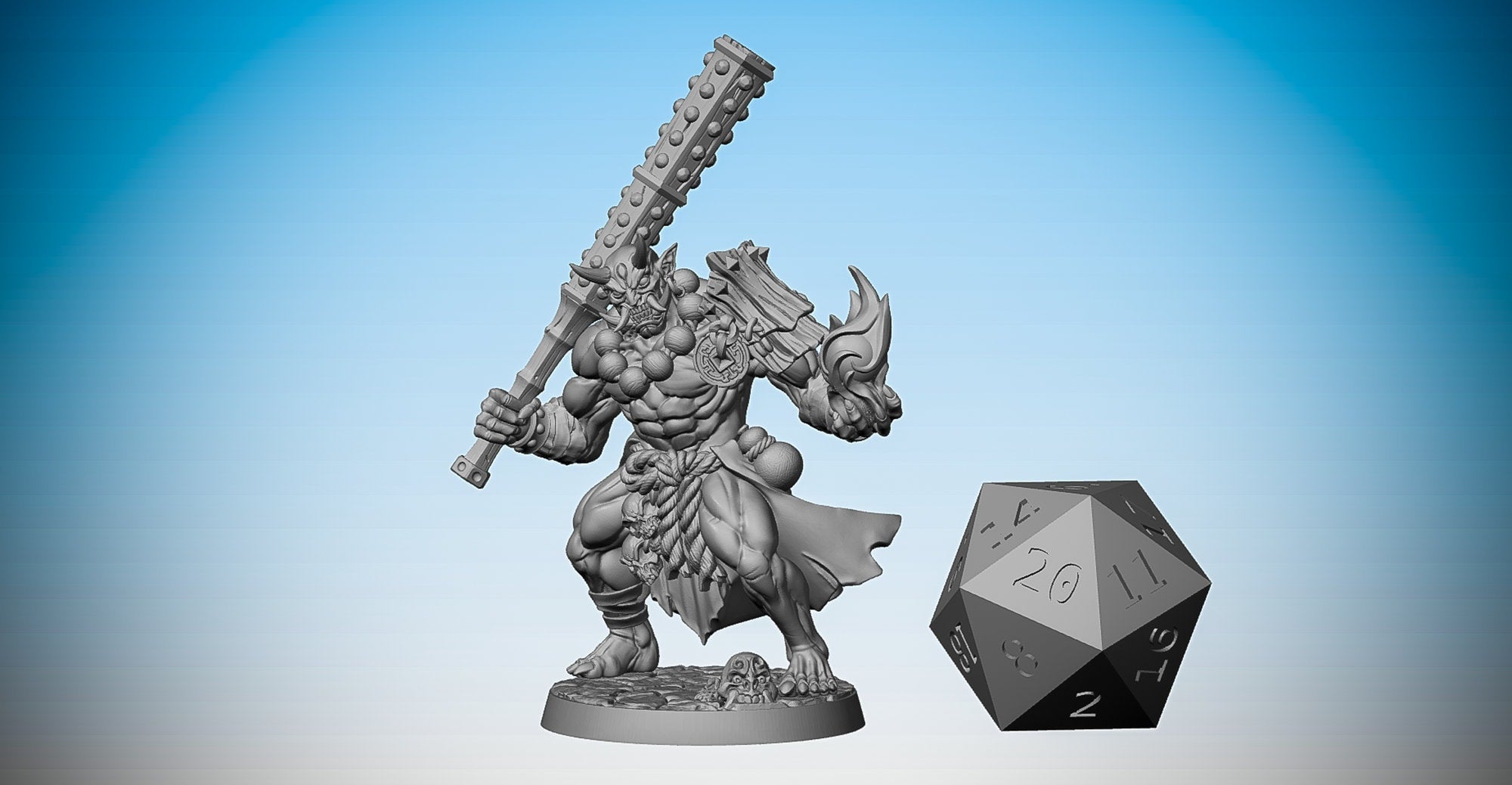 ONI GRUNT "Kanabo & Spell"-Role Playing Miniatures