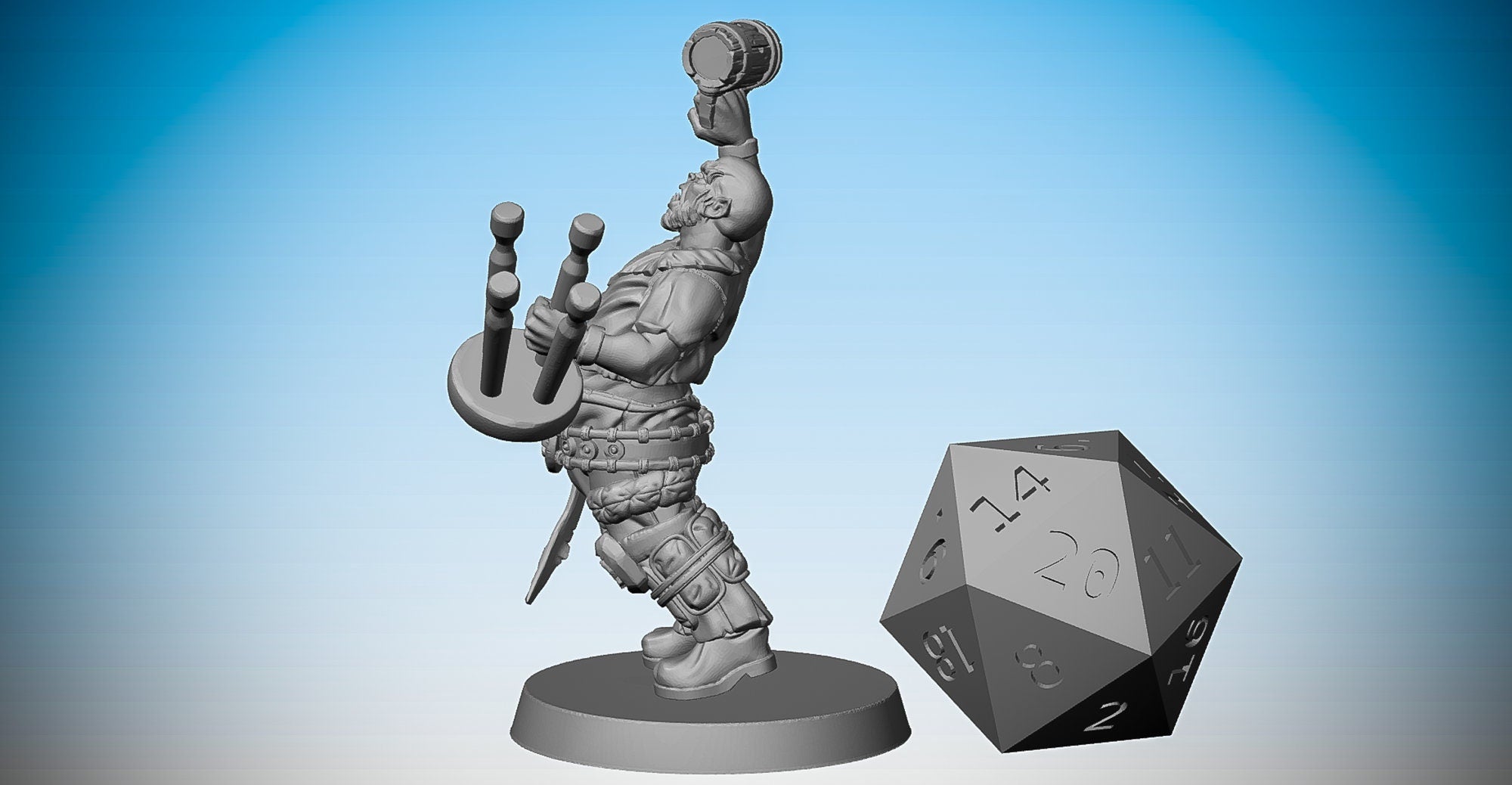 DRUNKEN ORC | 2 Versions | Townsfolk Npc | Dungeons and Dragons | DnD | Pathfinder | Tabletop | RPG | Hero Size | 28 mm-Role Playing Miniatures