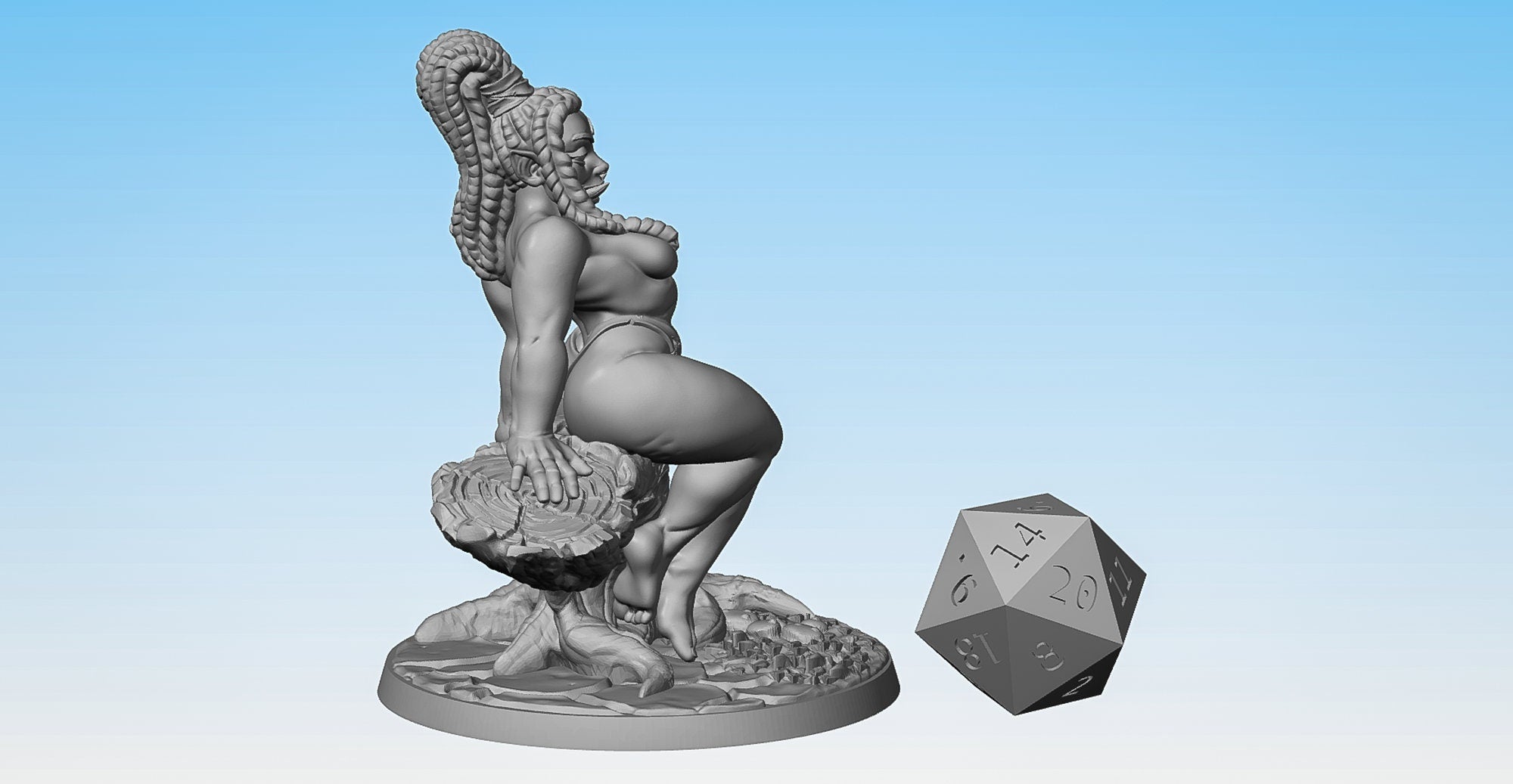SEXY PIN-Up Girl "Grozna" (2 Versions)up to 16 cm-Role Playing Miniatures