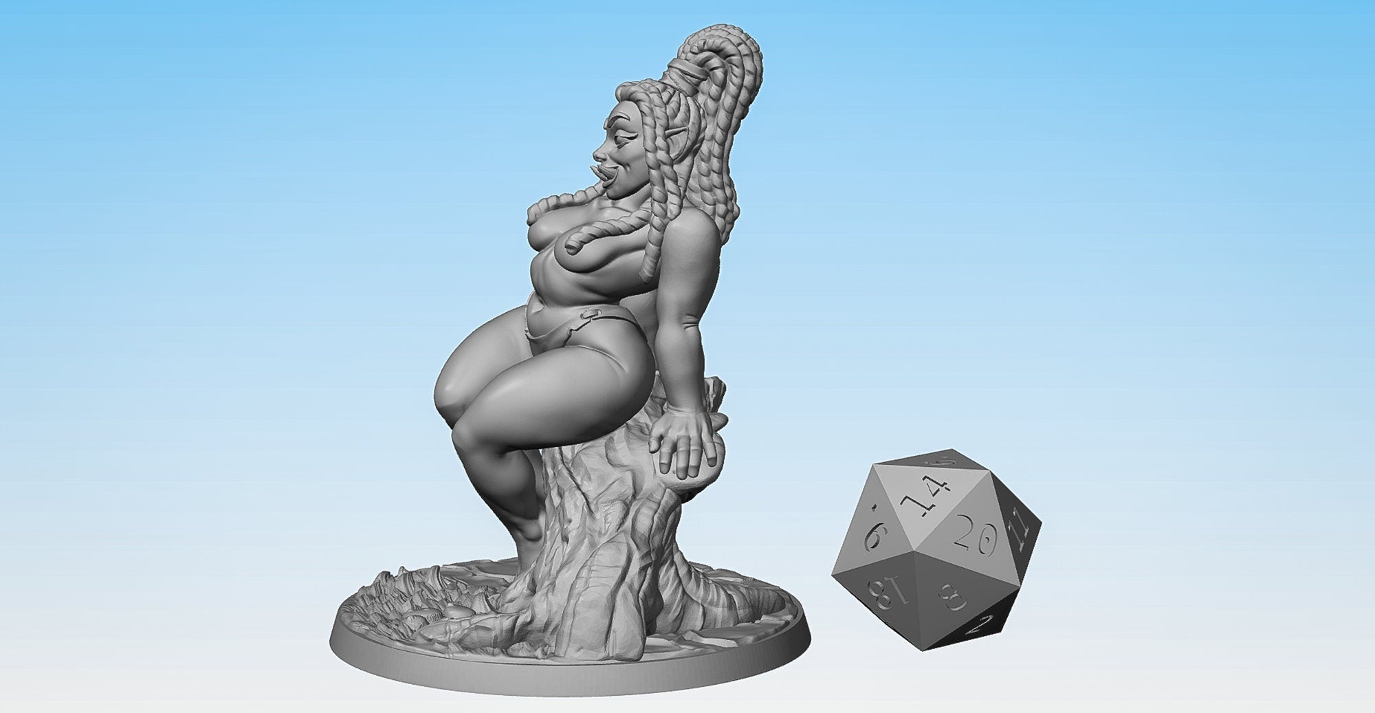 SEXY PIN-Up Girl "Grozna" (2 Versions)up to 16 cm-Role Playing Miniatures