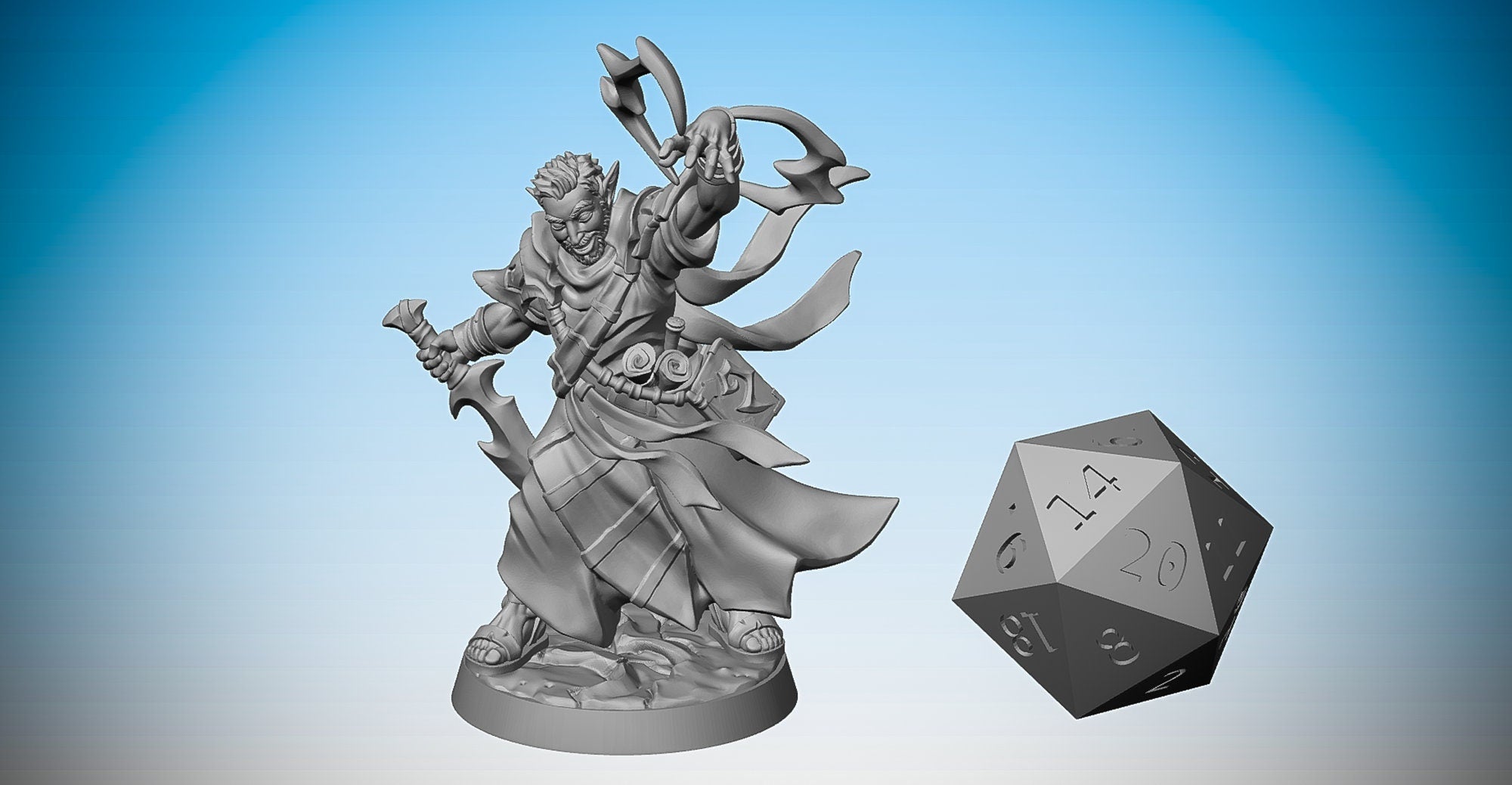 WARLOCK "Danny Folly the Guide" | Dungeons and Dragons | DnD | Pathfinder | Tabletop | RPG | Hero Size | 28 mm-Role Playing Miniatures