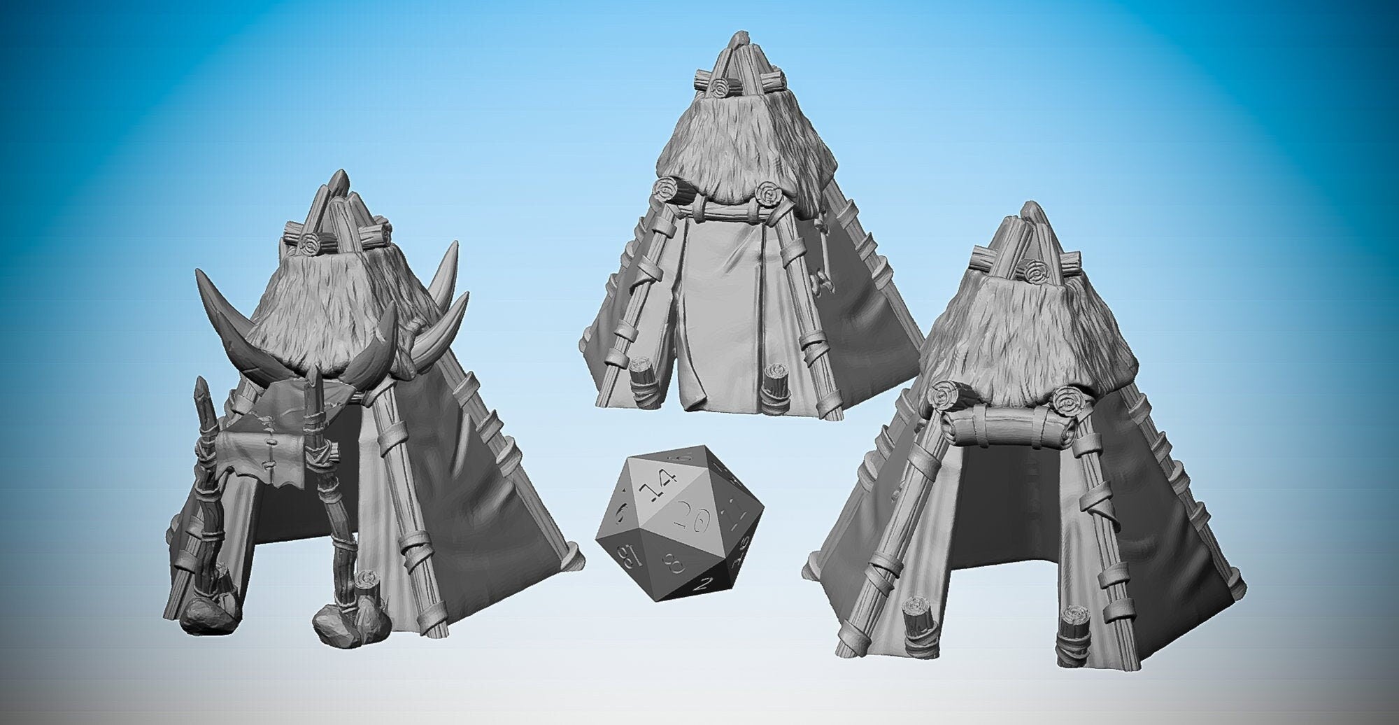 TENT "AMAZON" | Props | Dungeons and Dragons | DnD | Pathfinder | Tabletop | RPG | Hero Size | 28 mm-Role Playing Miniatures