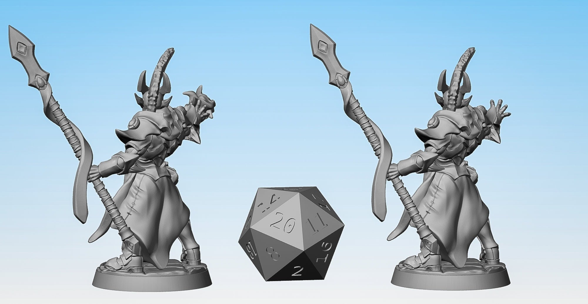 DROW ELF (m) Cleric (2 Versions)-Role Playing Miniatures