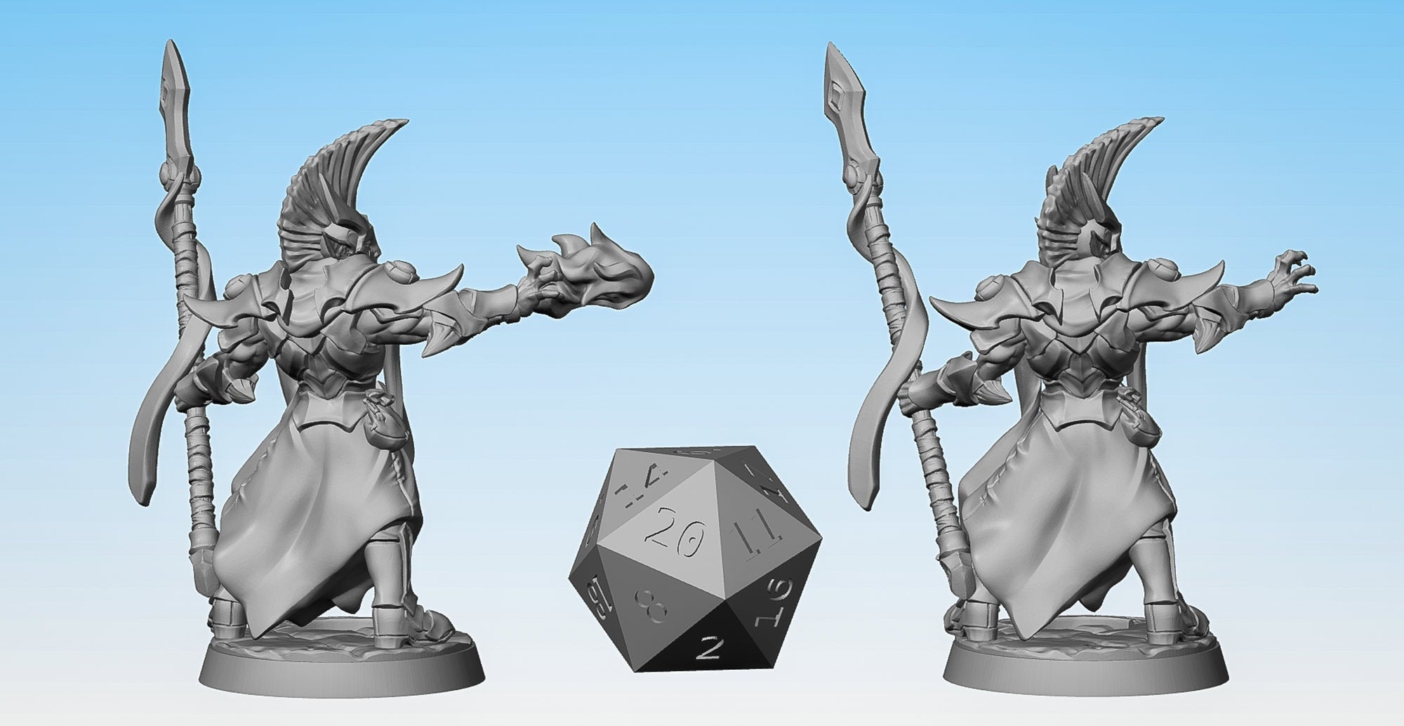 DROW ELF (m) Cleric (2 Versions)-Role Playing Miniatures