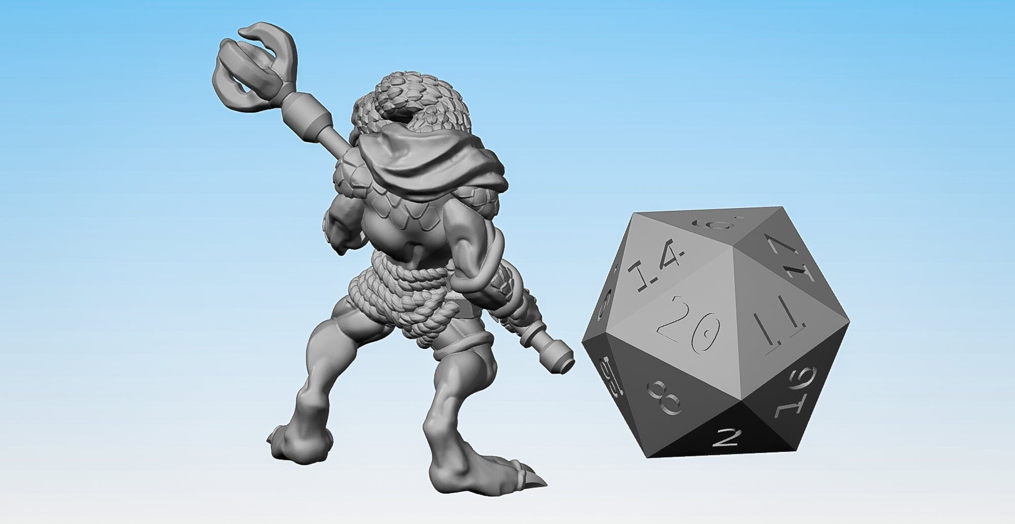 YUAN-TI Malison "Manhunter" | Dungeons and Dragons | DnD | Pathfinder | Tabletop | RPG | Hero Size | 28 mm-Role Playing Miniatures