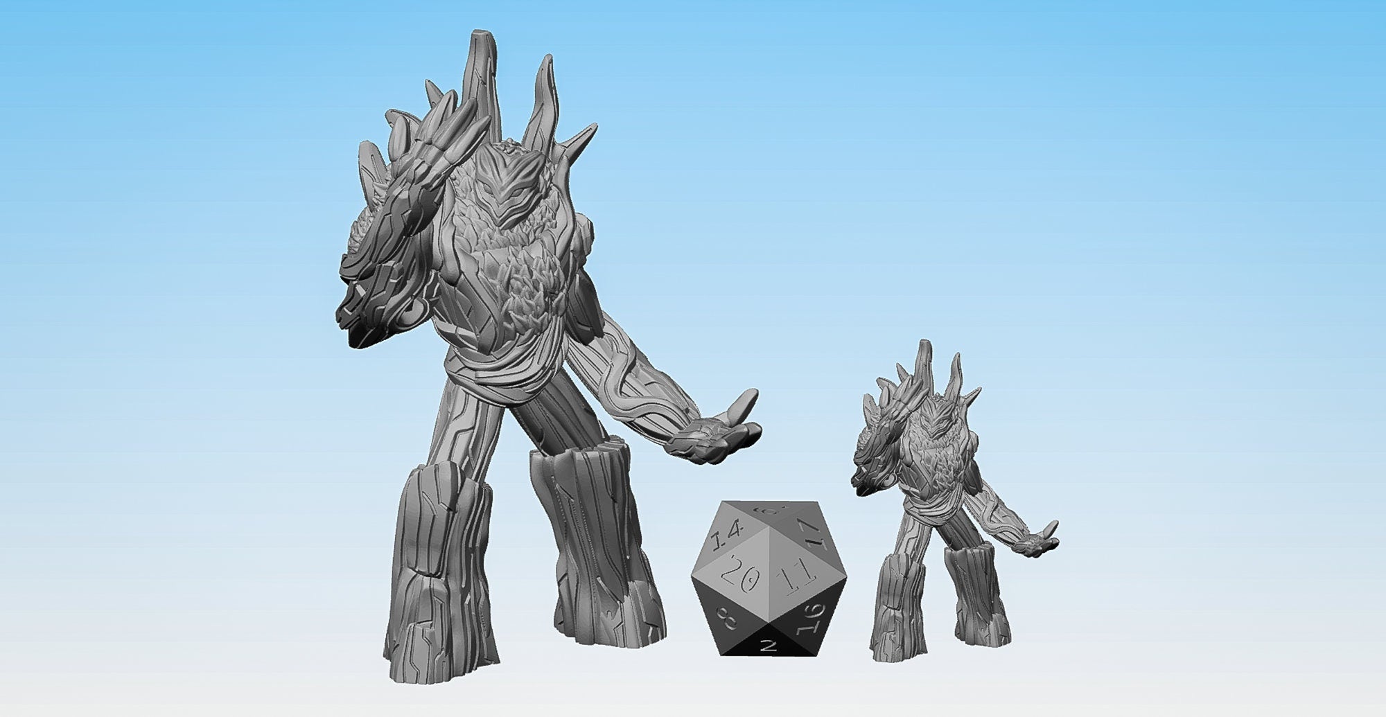 FOREST GOLEM, #01 of #02 | 2 Sizes | Dungeons and Dragons | DnD | Pathfinder | Tabletop | RPG | Hero Size | 28 mm-Role Playing Miniatures