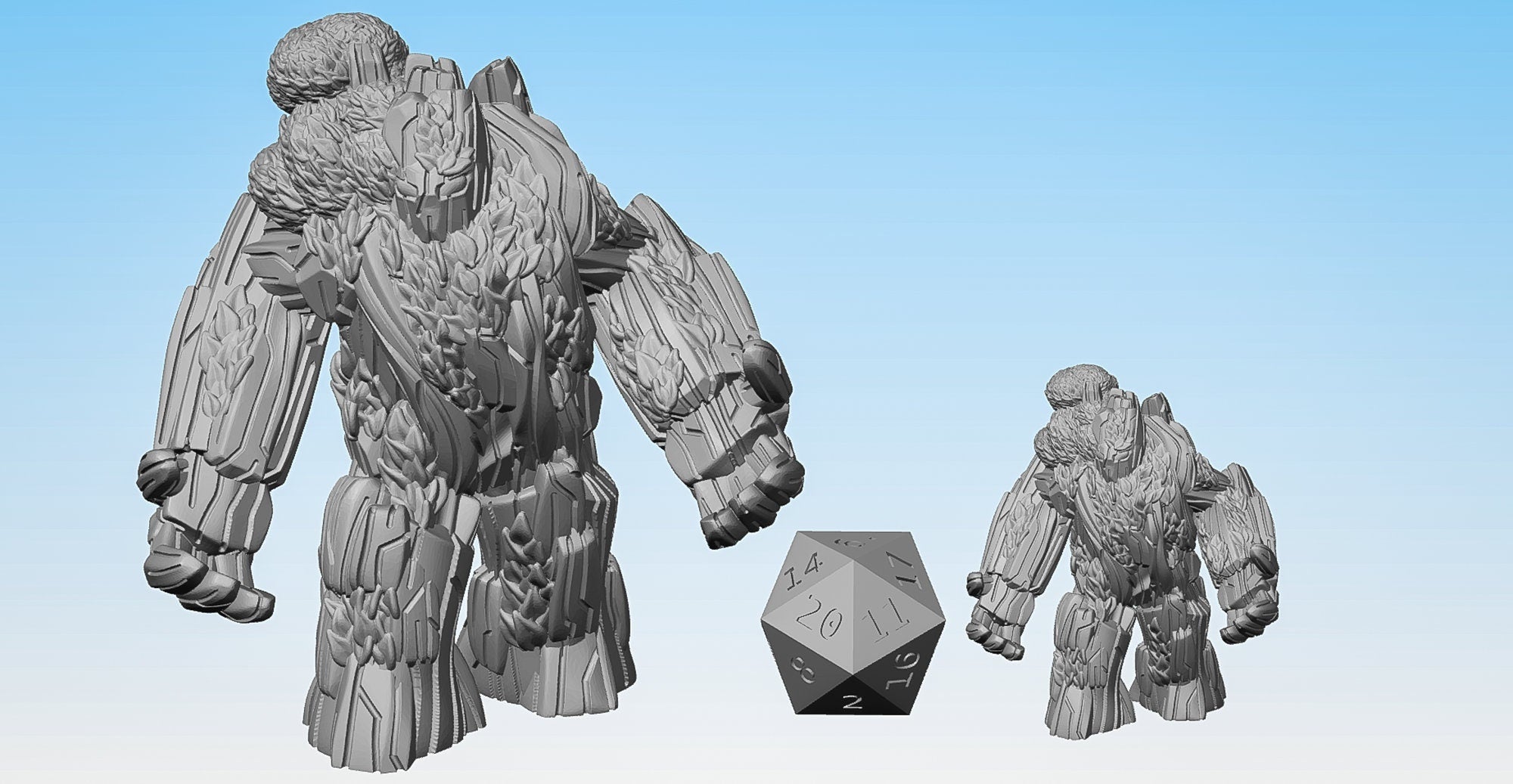 FOREST GOLEM, #02 of #02 | 2 Sizes | Dungeons and Dragons | DnD | Pathfinder | Tabletop | RPG | Hero Size | 28 mm-Role Playing Miniatures