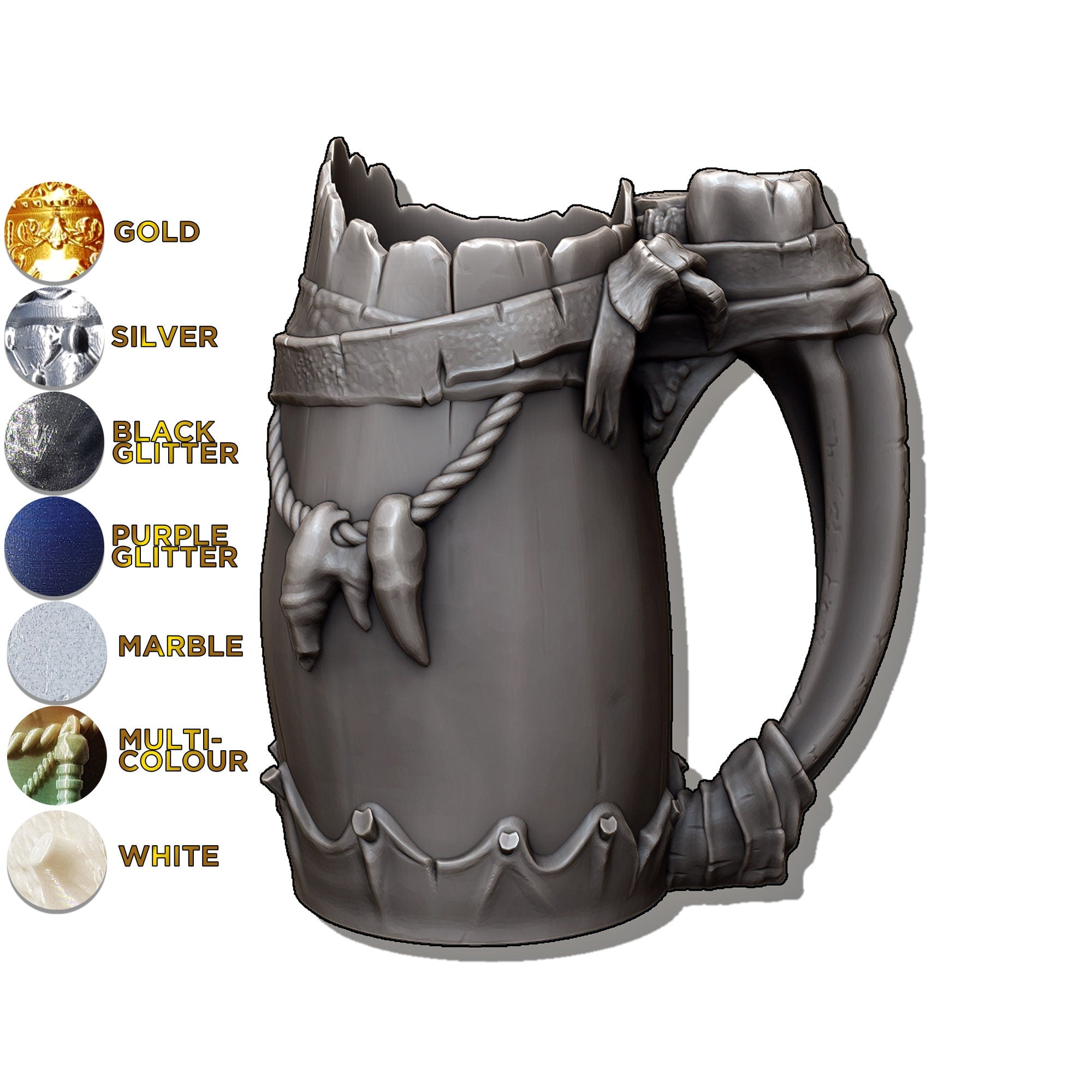 The BARBARIAN | Mythic Mug | Larp | Gaming Zubehör | Tabletop | Dice Cup | Box | Holder | Dungeons and Dragons | DnD | RPG | Fantasy-Role Playing Games