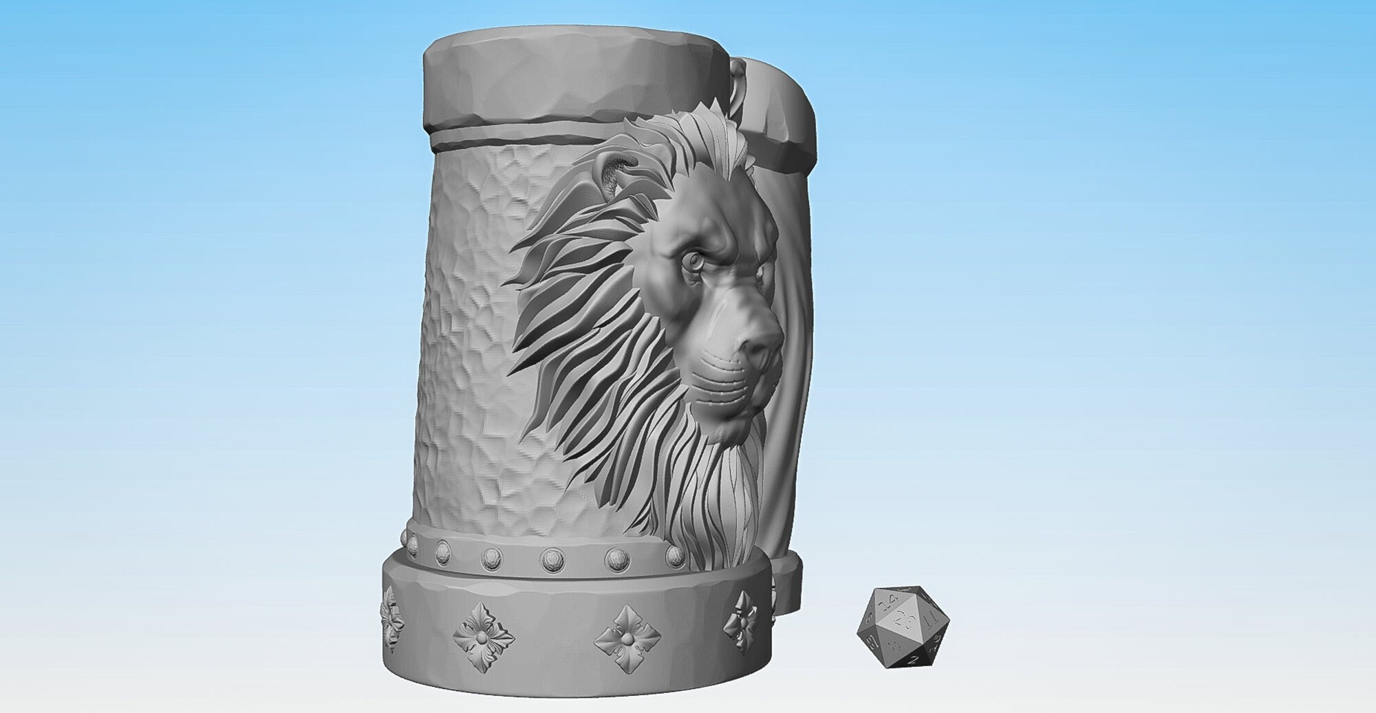 The LION BREW | Mythic Mug | Larp | Gaming Zubehör | Tabletop | Dice Cup | Box | Holder | Dungeons and Dragons | DnD | RPG | Fantasy-Role Playing Games