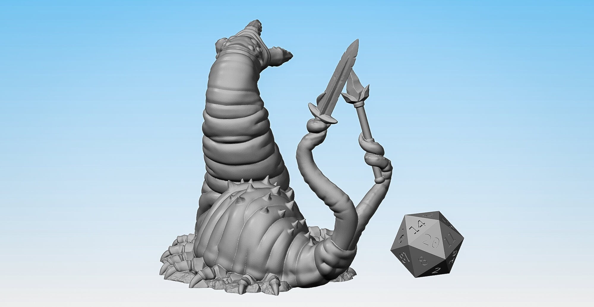 WARLOCK WORM | Dungeons and Dragons | DnD | Pathfinder | Tabletop | RPG | Hero Size | 28 mm-Role Playing Miniatures