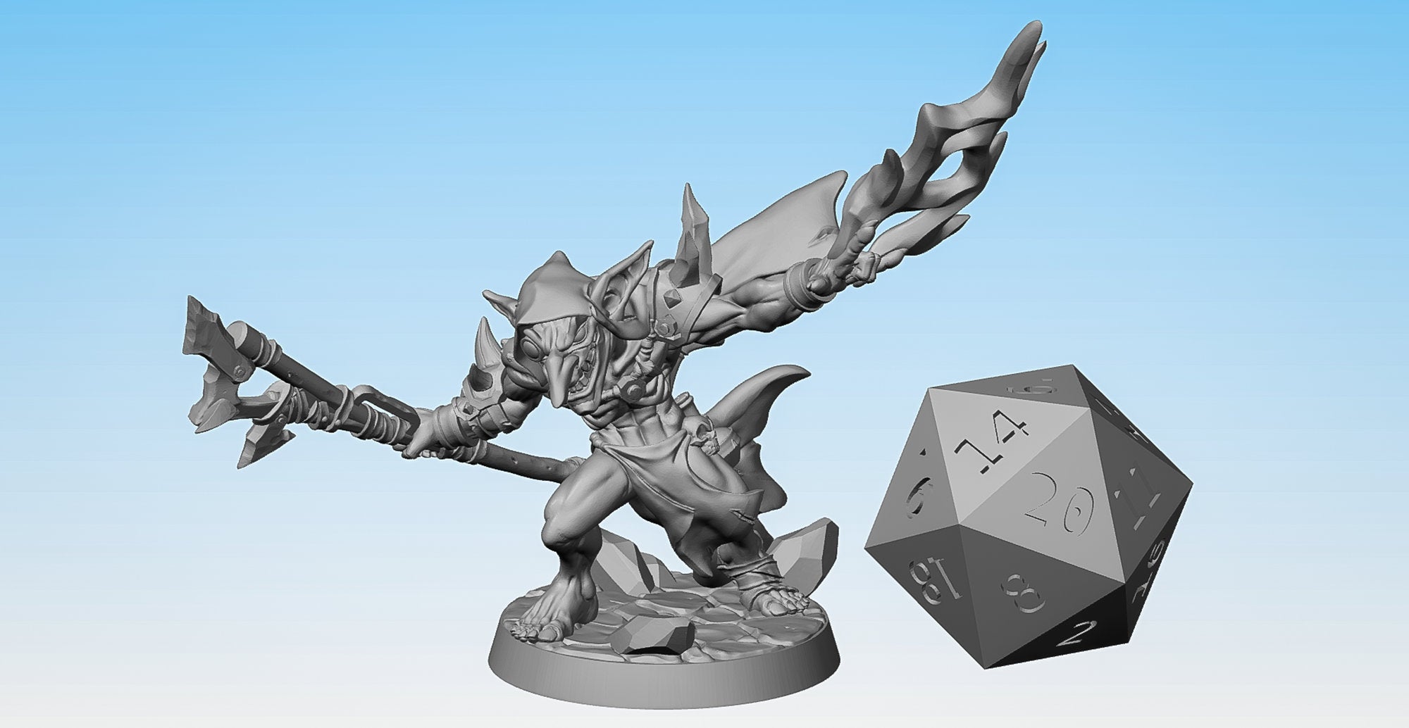 GOBLIN SORCERER "Zipzaap Darkspark"-Role Playing Miniatures