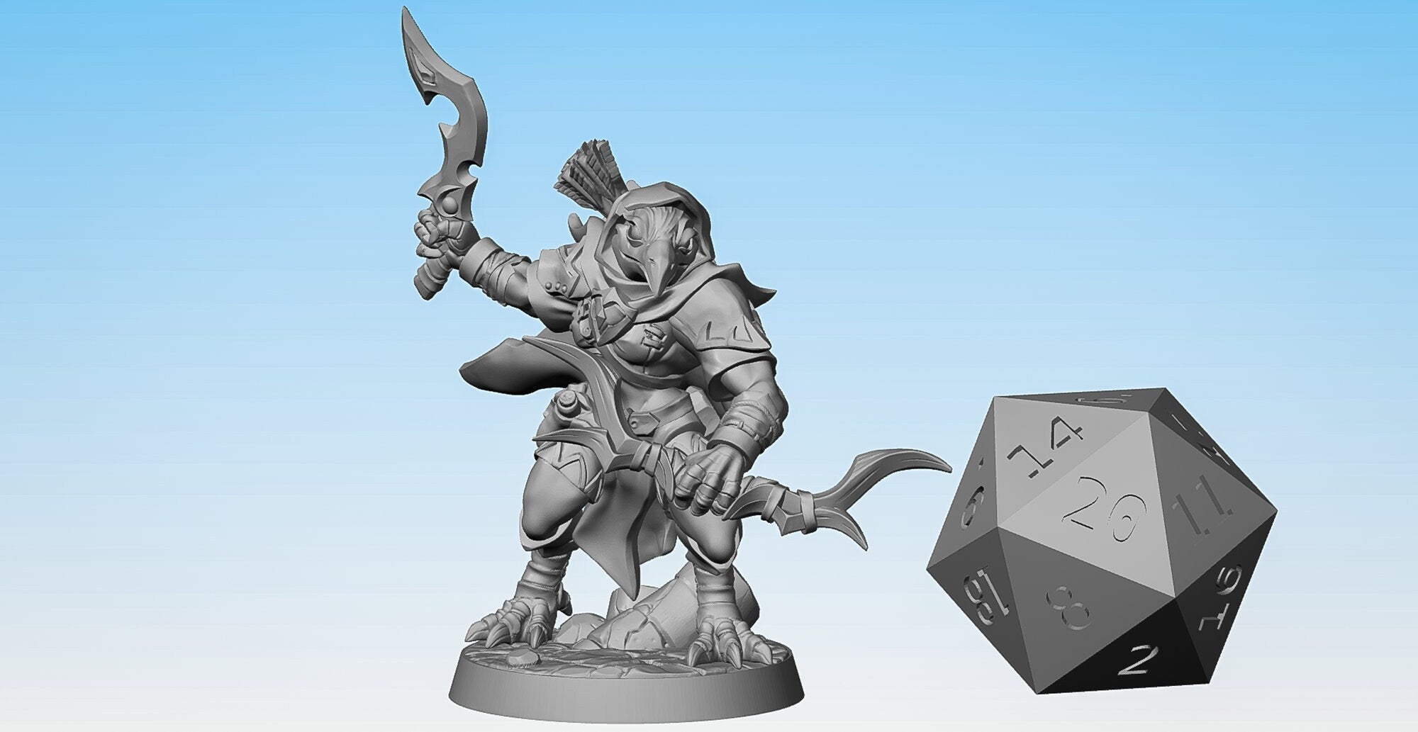 KENKU GRYPHONFOLK "Ranger" | Dungeons and Dragons | DnD | Pathfinder | Tabletop | RPG | Hero Size | 28 mm-Role Playing Miniatures