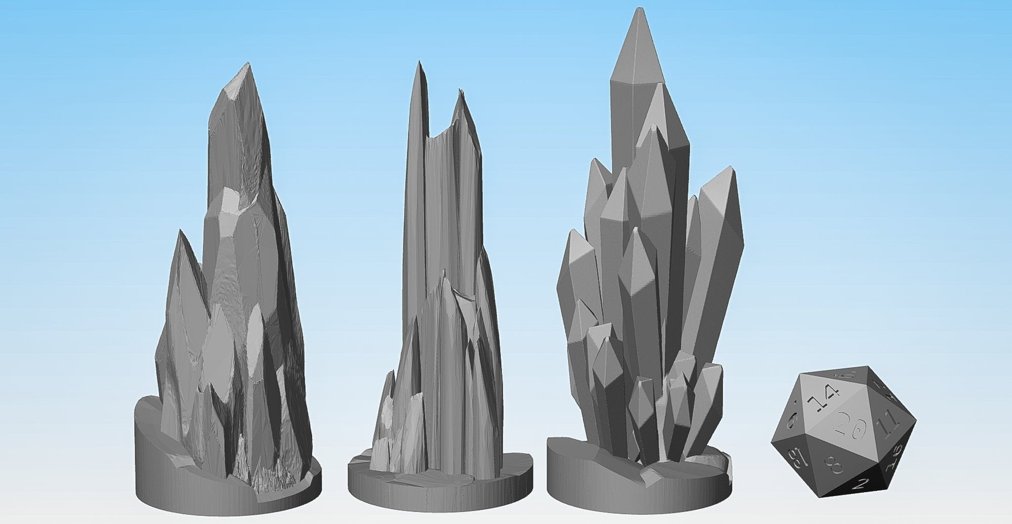 3x ICE COLUMNS | Props | Dungeons and Dragons | DnD | Pathfinder | Tabletop | RPG | Hero Size | 28 mm-Role Playing Miniatures