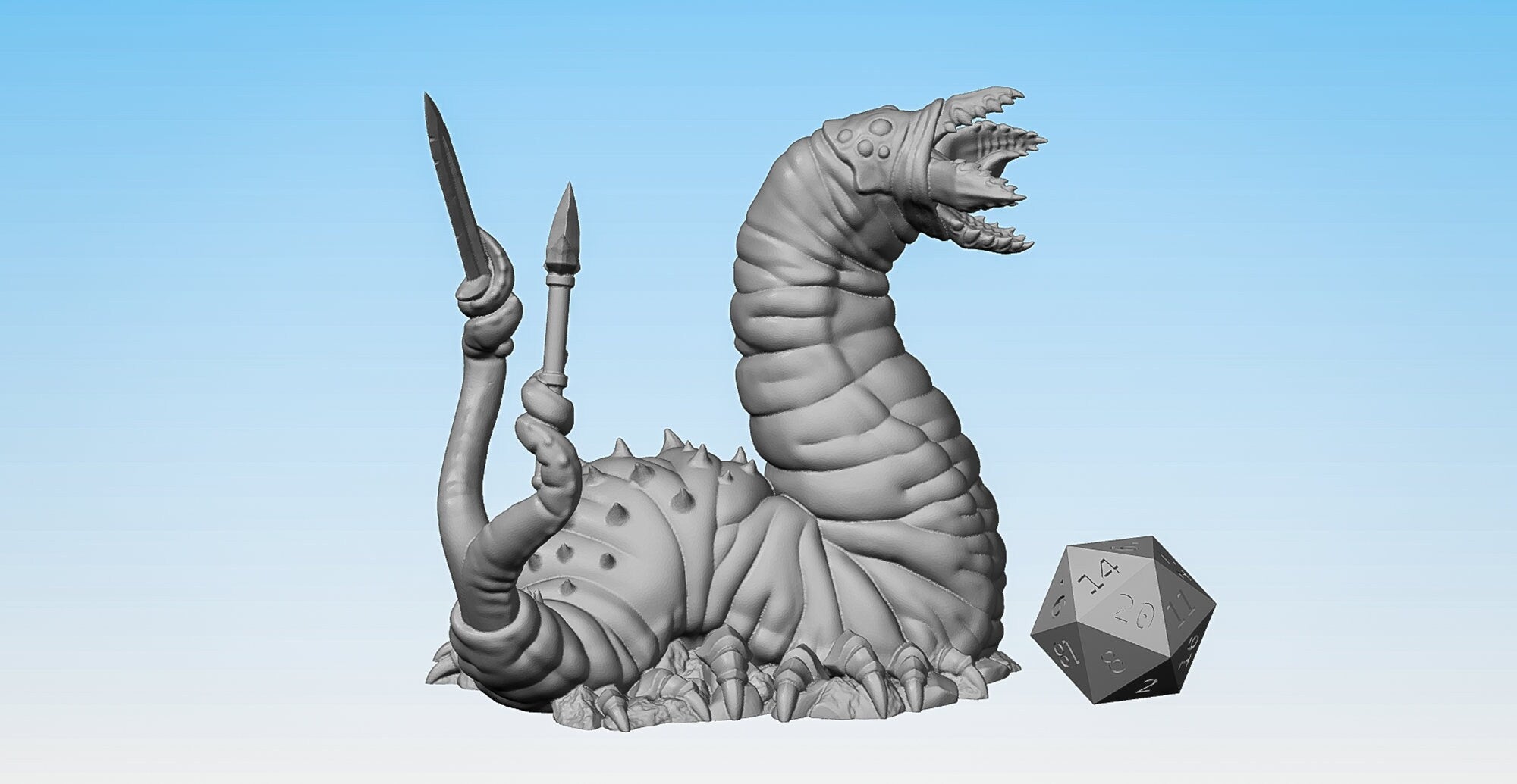 WARLOCK WORM | Dungeons and Dragons | DnD | Pathfinder | Tabletop | RPG | Hero Size | 28 mm-Role Playing Miniatures