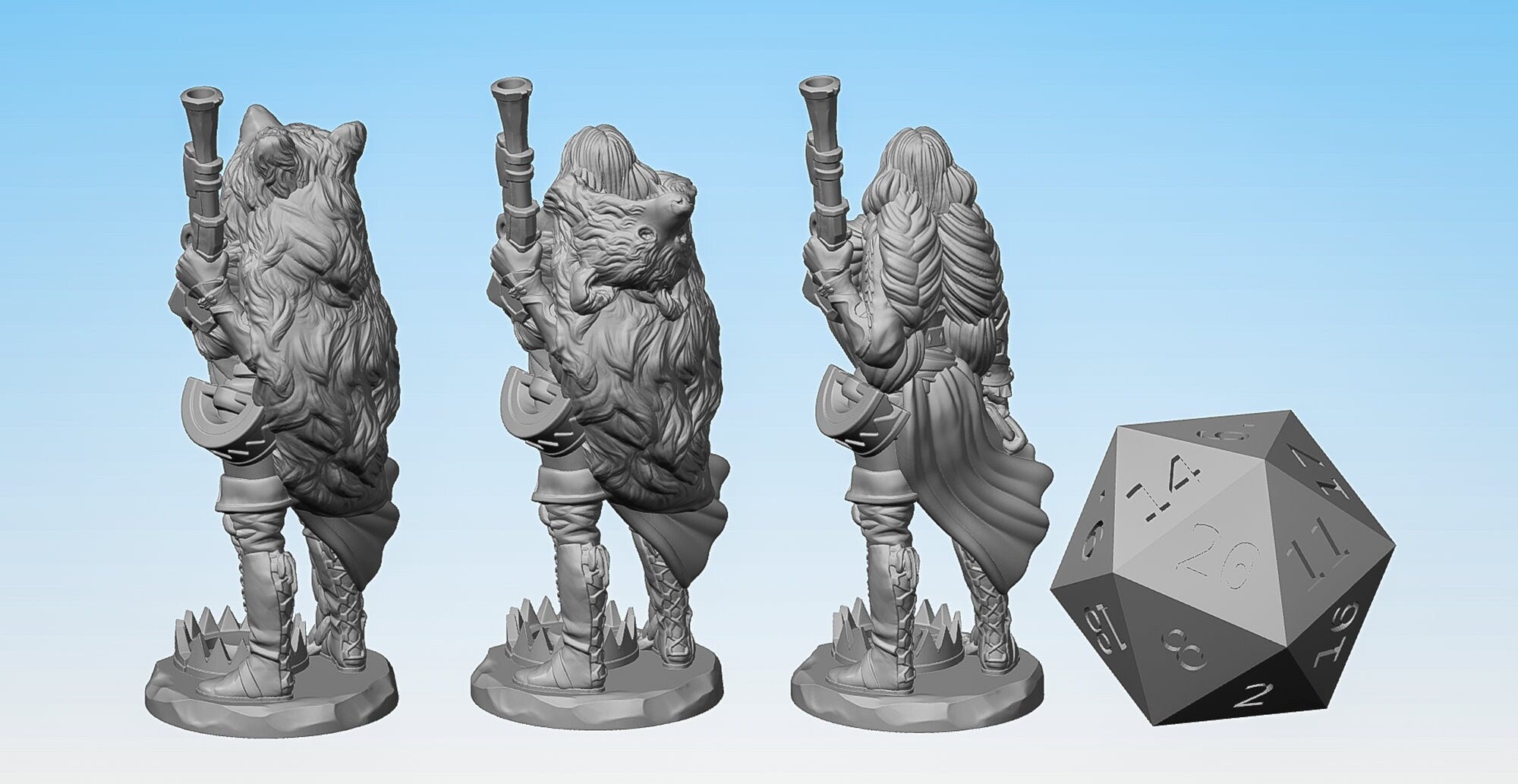 GOLDILOCKS "Huntress" | 3 Versions | Dungeons and Dragons | DnD | Pathfinder | Tabletop | RPG | Hero Size | 28 mm-Role Playing Miniatures