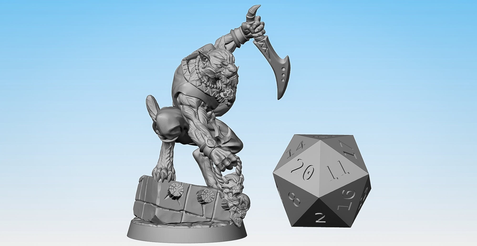 RAKSHASA "Assassin" | Tabaxi | Dungeons and Dragons | DnD | Pathfinder | Tabletop | RPG | Hero Size | 28 mm-Role Playing Miniatures