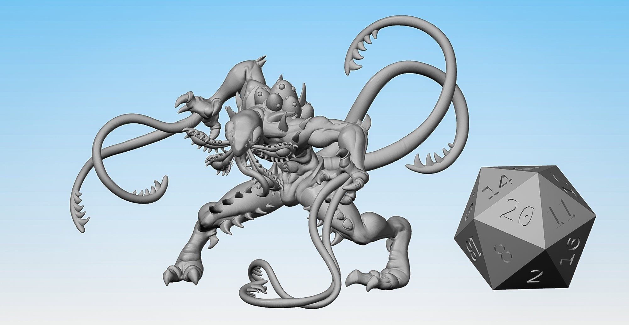 DEMOGORGON "Kogdraron" | Dungeons and Dragons | DnD | Pathfinder | Tabletop | RPG | Hero Size | 28 mm-Role Playing Miniatures