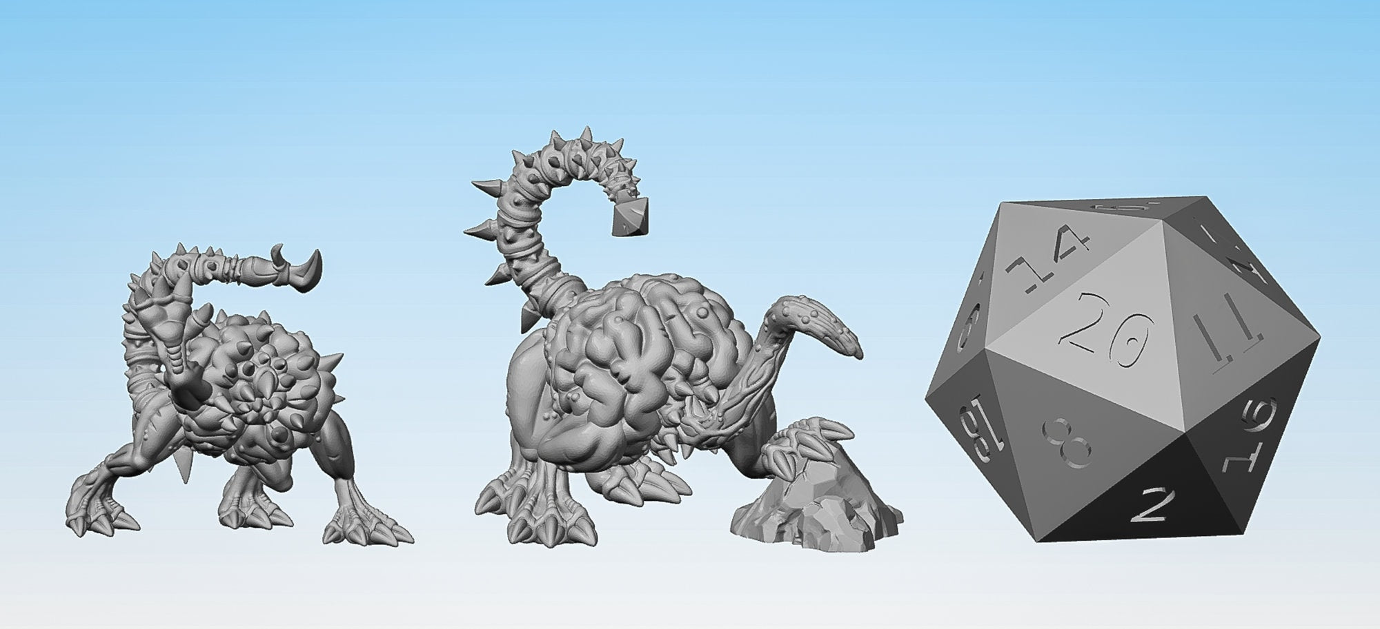 INTELLECT DEVOURER, 2 for 1 | 3D Print Mini | Resin-Role Playing Miniatures