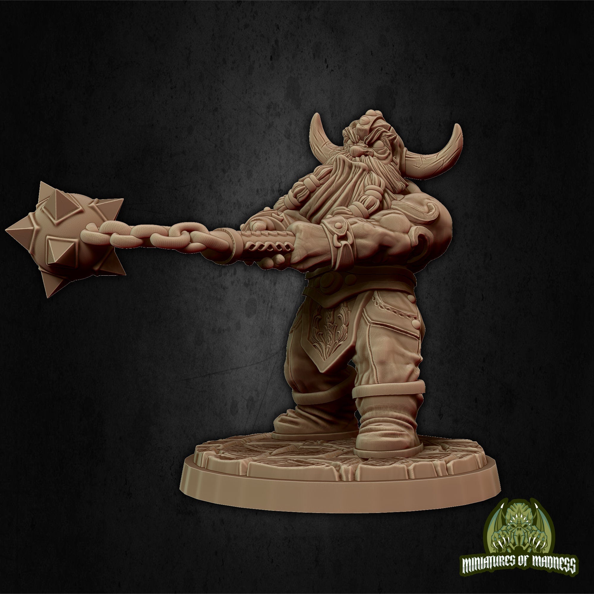 DWARF BARBARIAN (M) "Doli the smasher" | Dungeons and Dragons | DnD | Pathfinder | Tabletop | RPG | Hero Size | 28 mm-Role Playing Miniatures